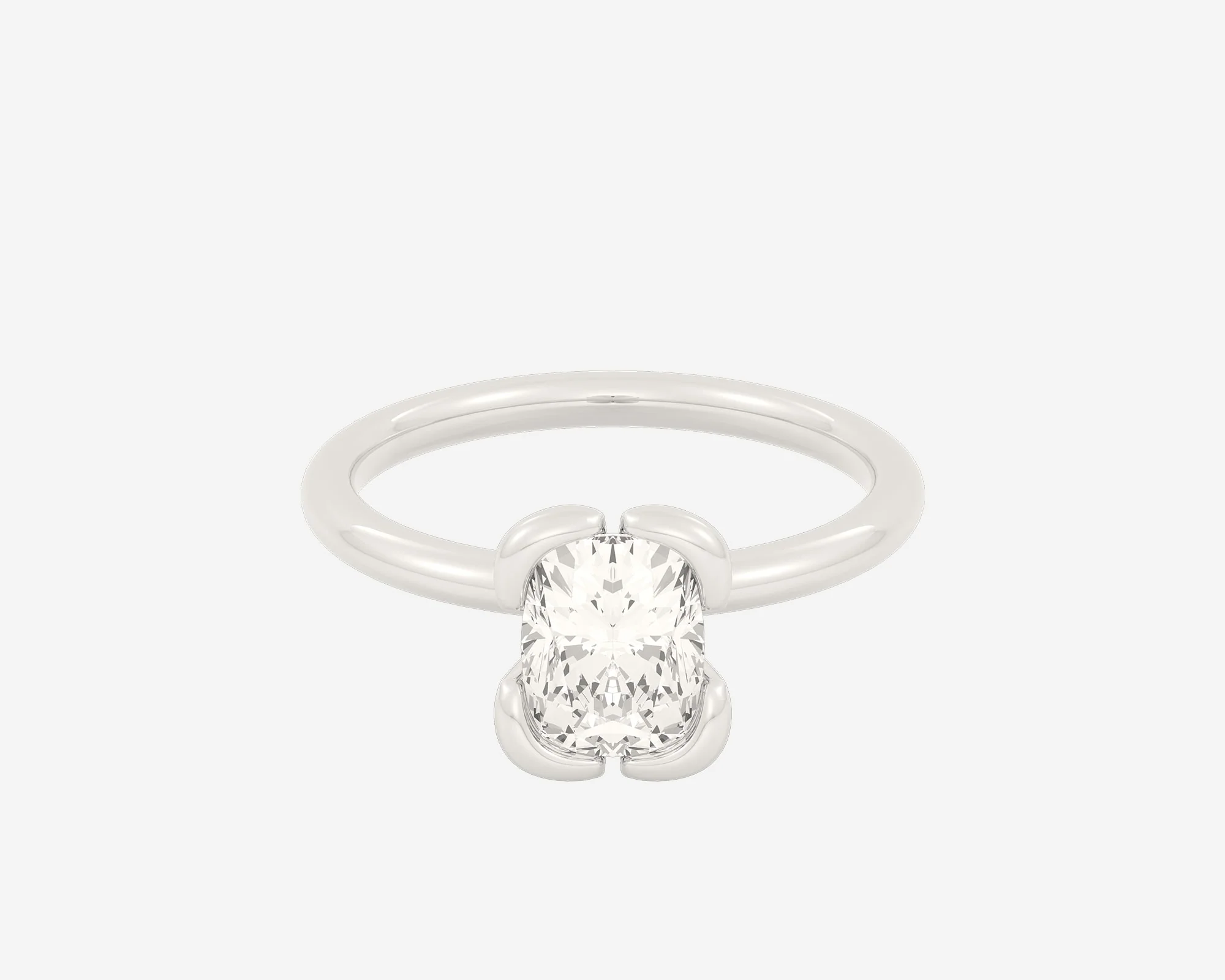 The Bloom Solitaire β Elongated Cushion - Image 2