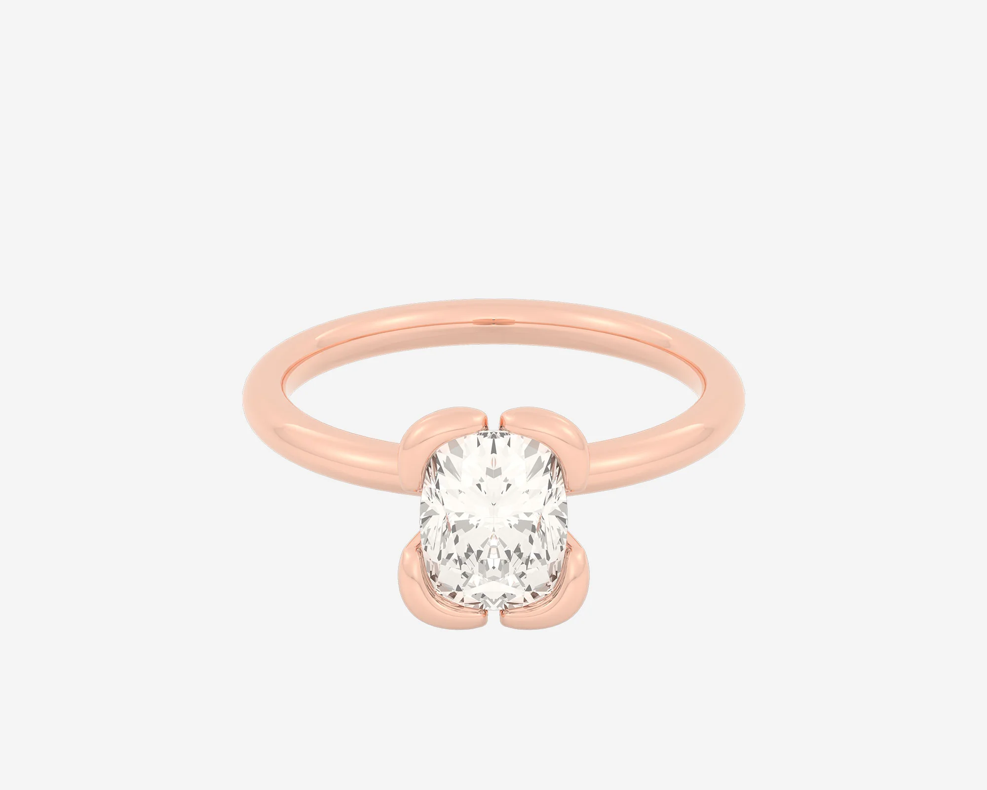 The Bloom Solitaire β Elongated Cushion - Image 3