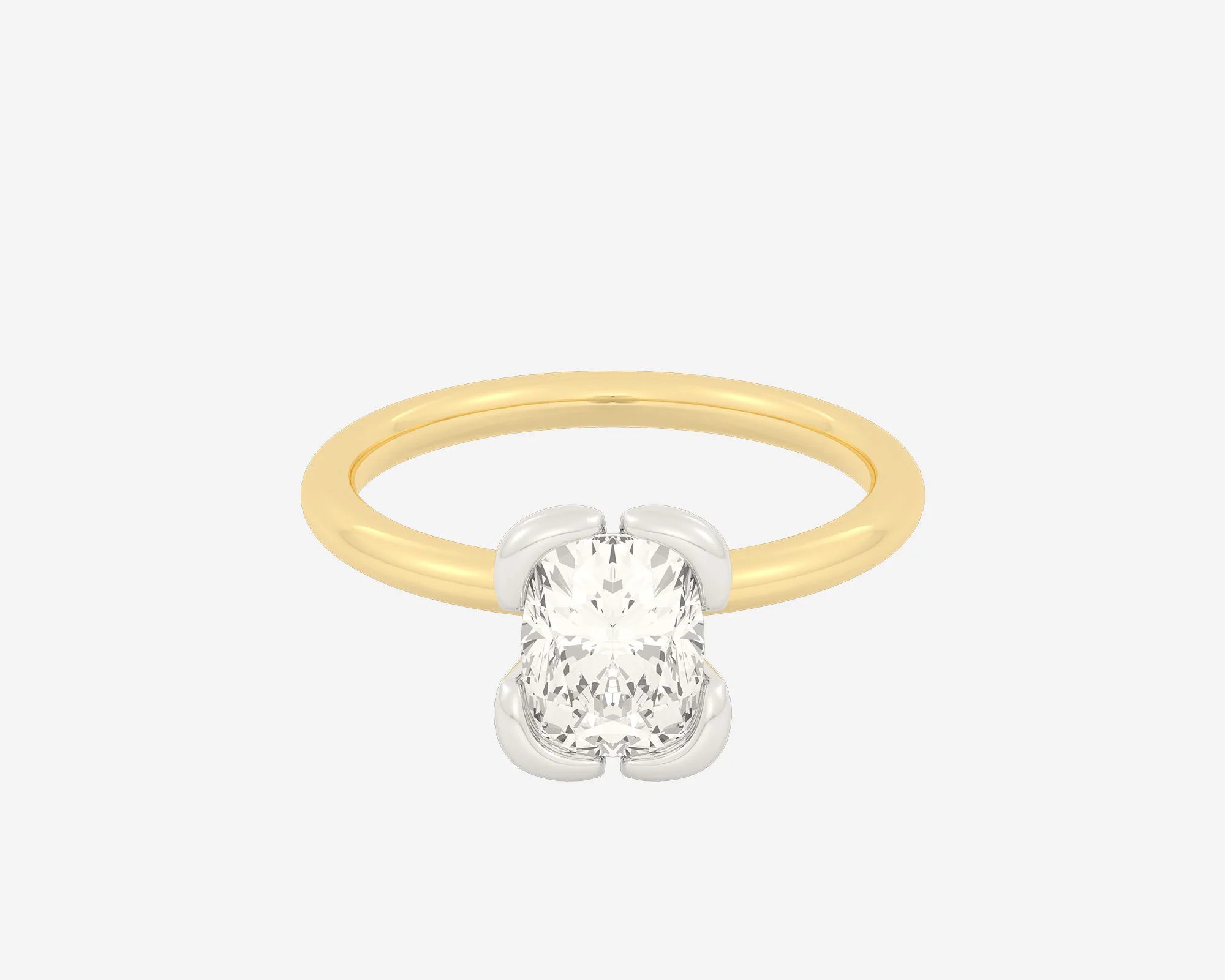 The Bloom Solitaire β Elongated Cushion - Image 4