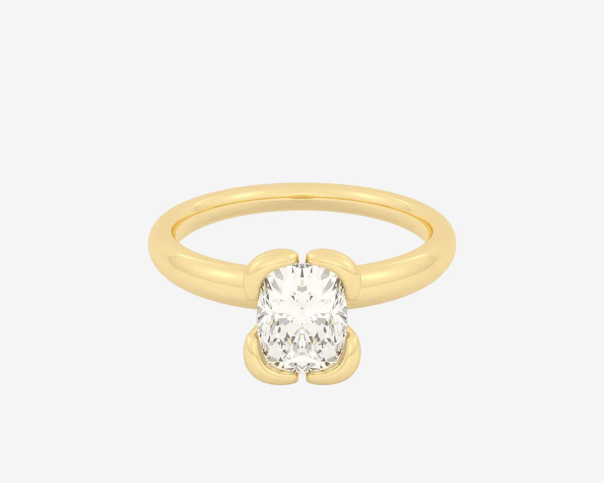 The Bloom Solitaire β Elongated Cushion - Image 9