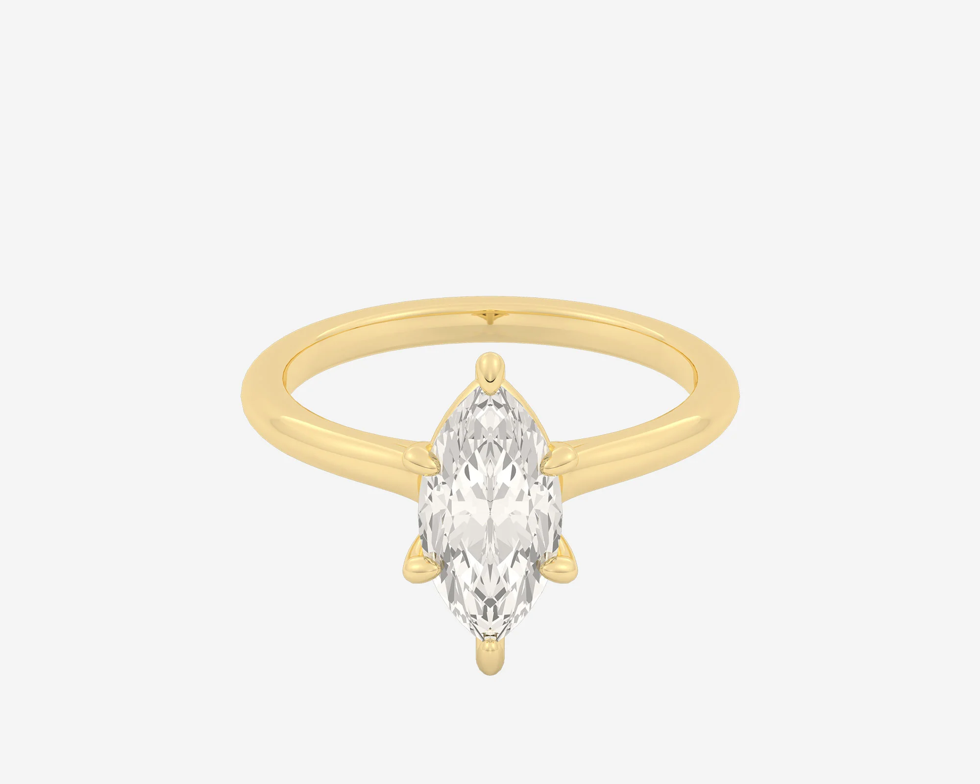The Cathedral Solitaire — Marquise
