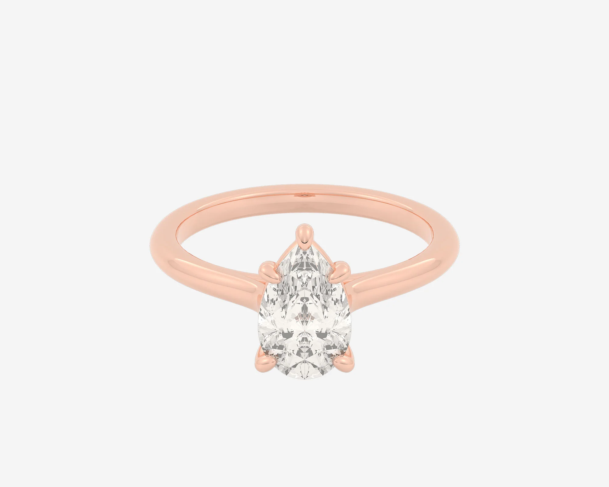 The Cathedral Solitaire — Pear - Image 2