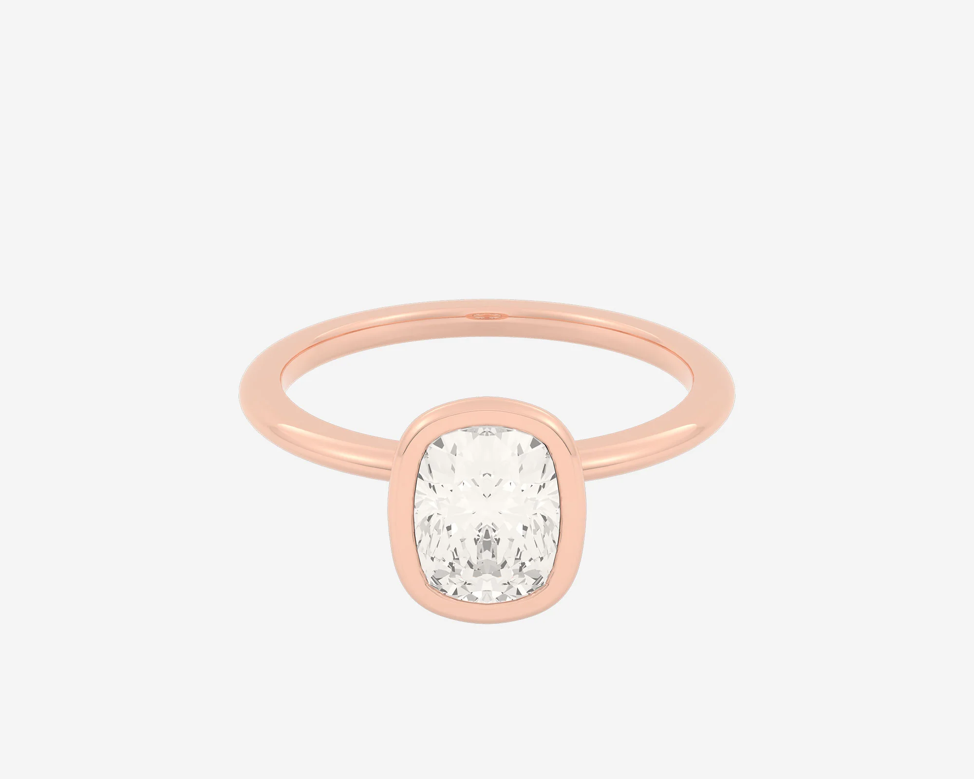 The Domed Bezel Solitaire — Elongated Cushion - Image 3