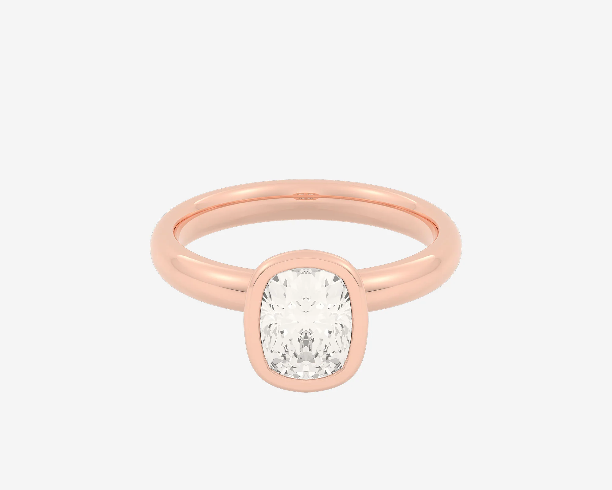 The Domed Bezel Solitaire — Elongated Cushion - Image 4