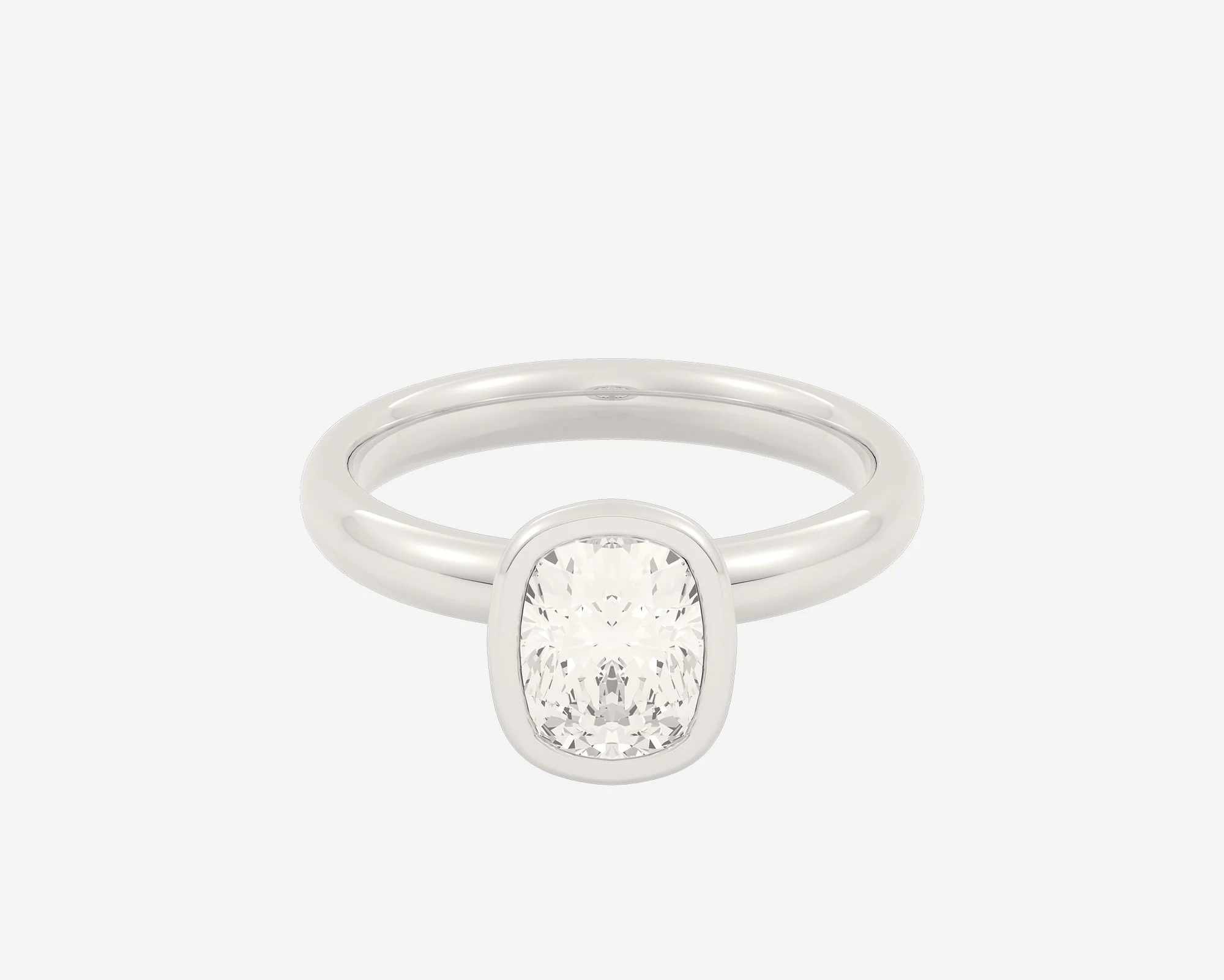 The Domed Bezel Solitaire — Elongated Cushion - Image 5