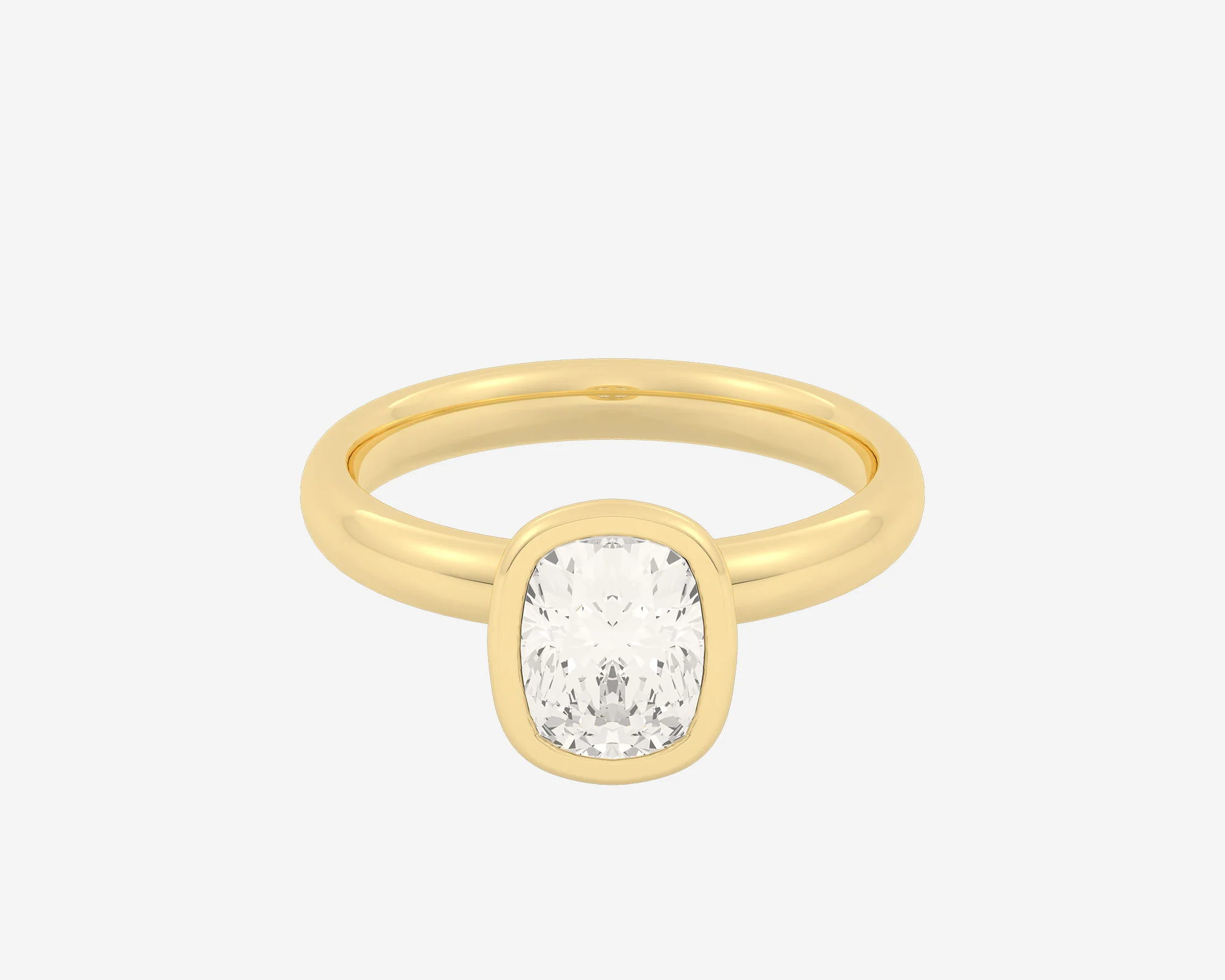 The Domed Bezel Solitaire — Elongated Cushion - Image 6