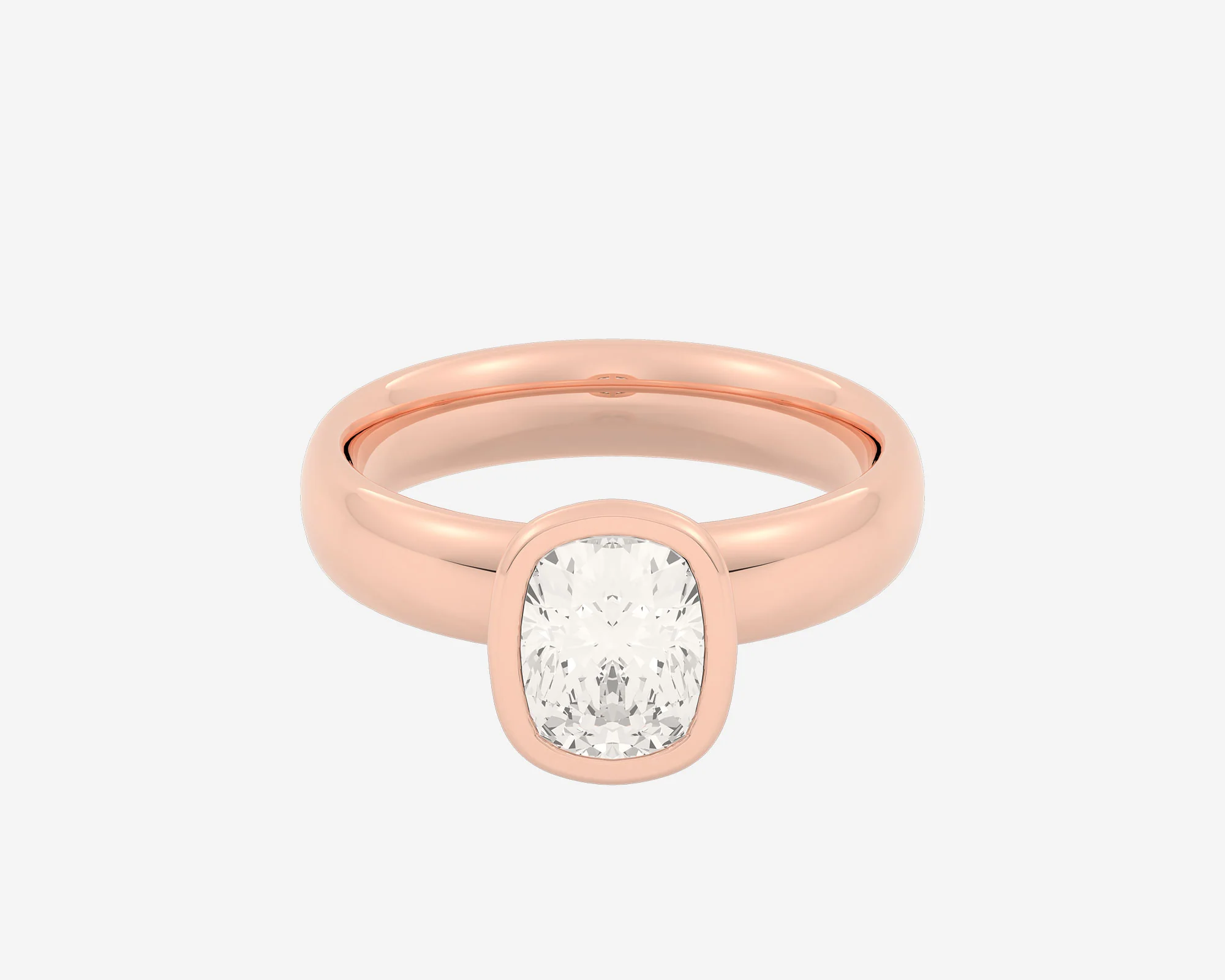 The Domed Bezel Solitaire — Elongated Cushion - Image 7