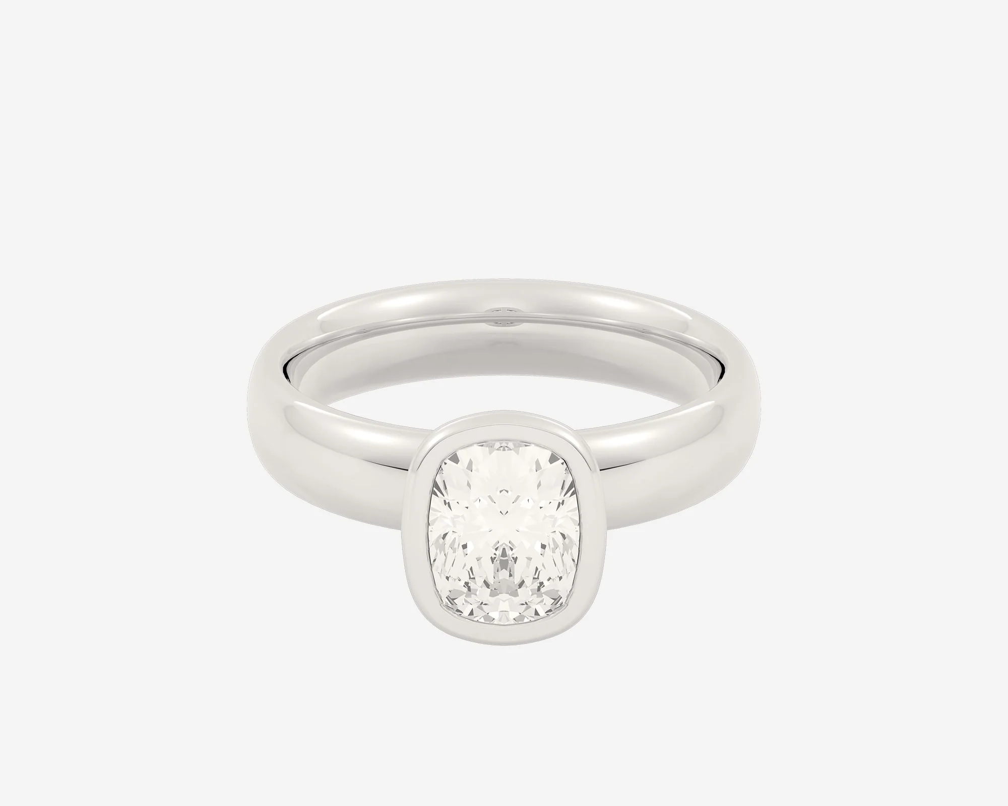 The Domed Bezel Solitaire — Elongated Cushion - Image 8