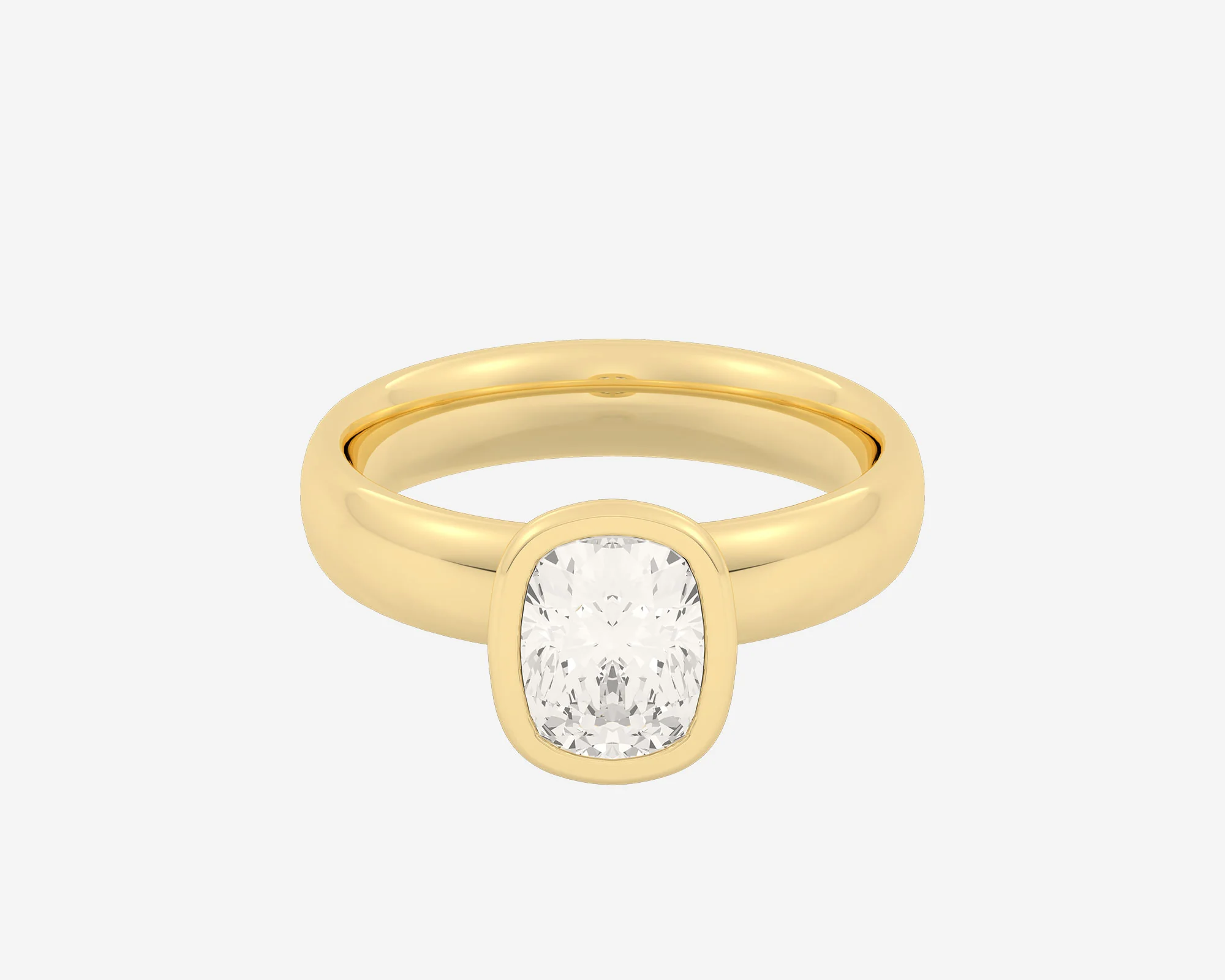 The Domed Bezel Solitaire — Elongated Cushion - Image 9