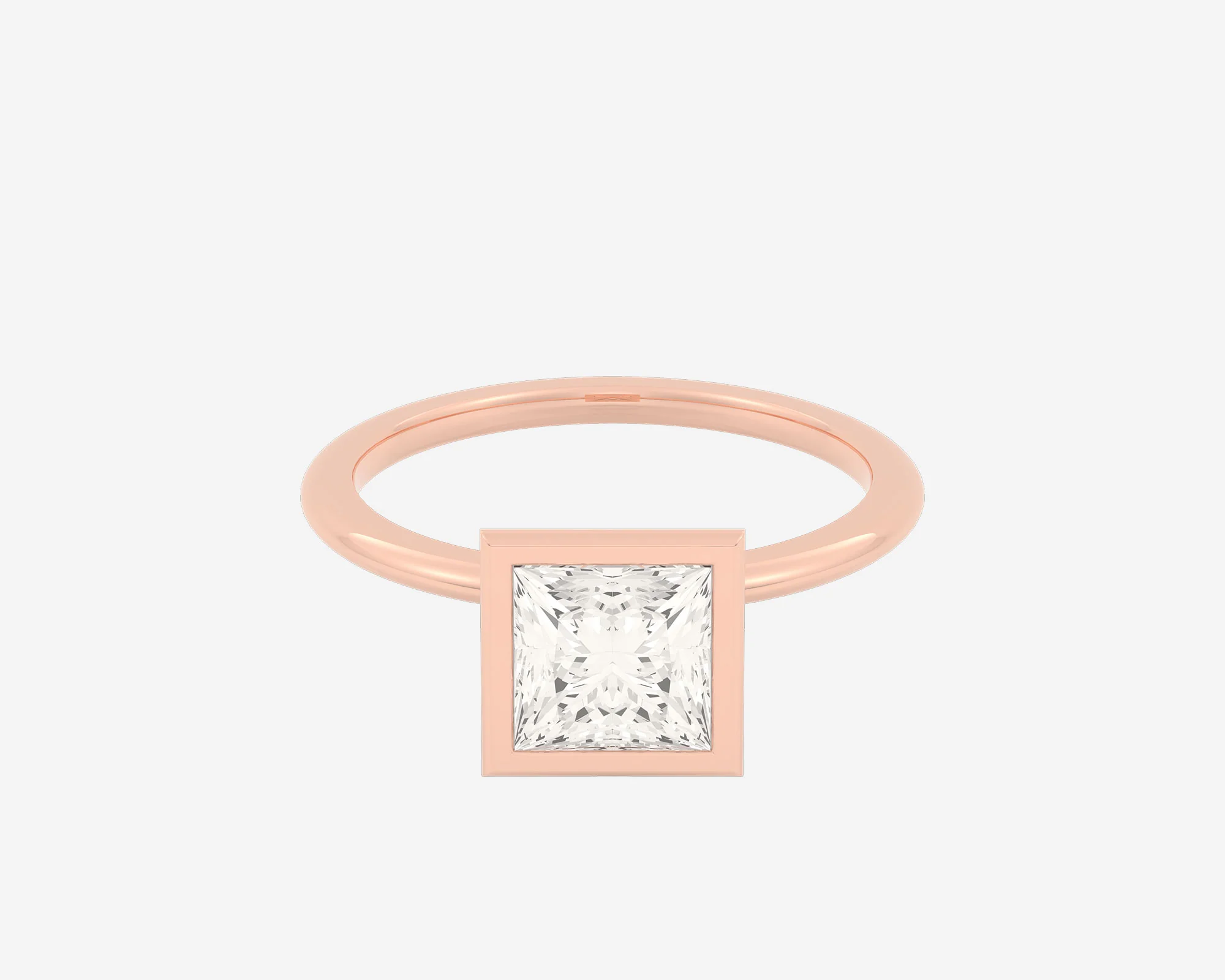 The Domed Bezel Solitaire — Princess - Image 3