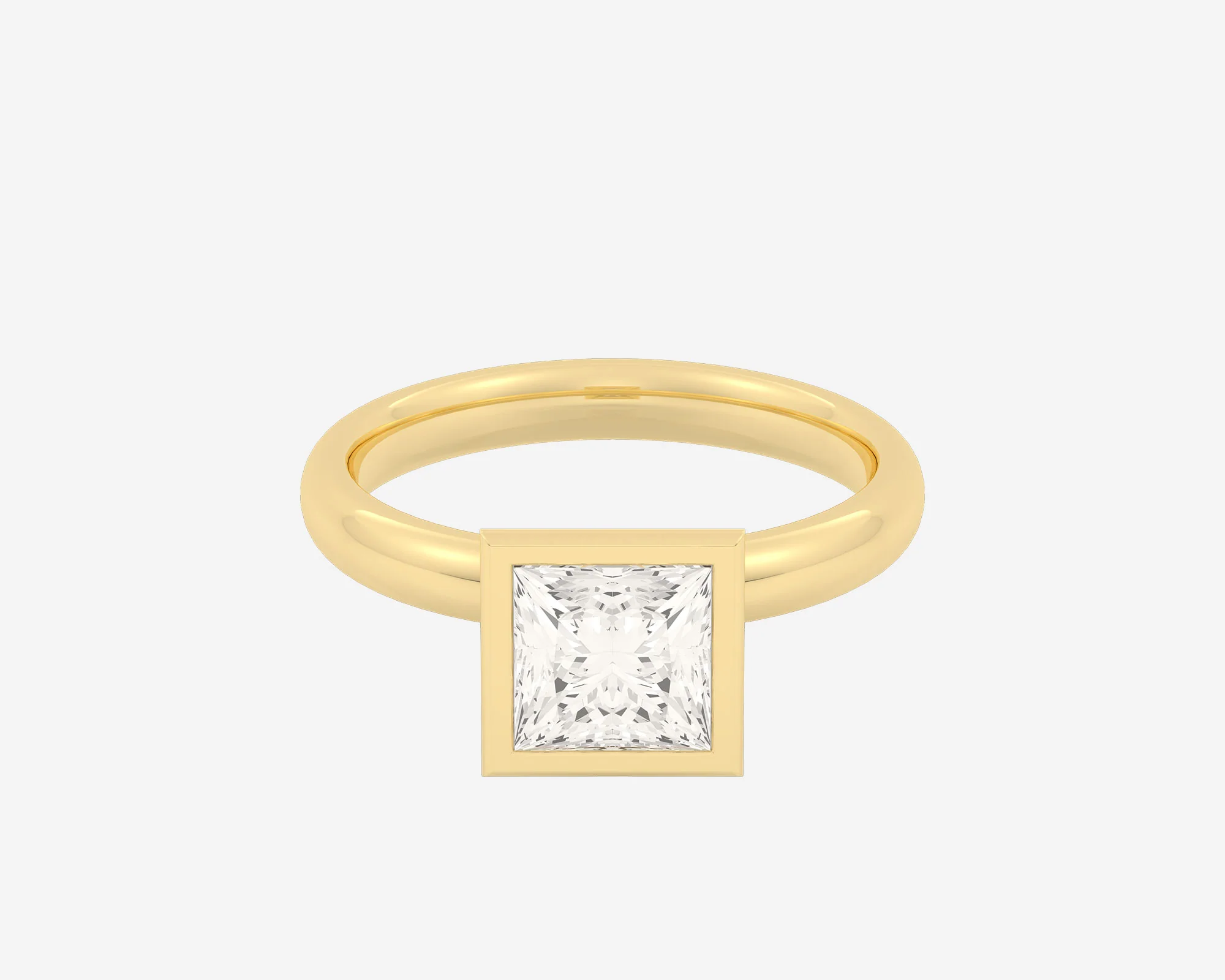 The Domed Bezel Solitaire — Princess - Image 4