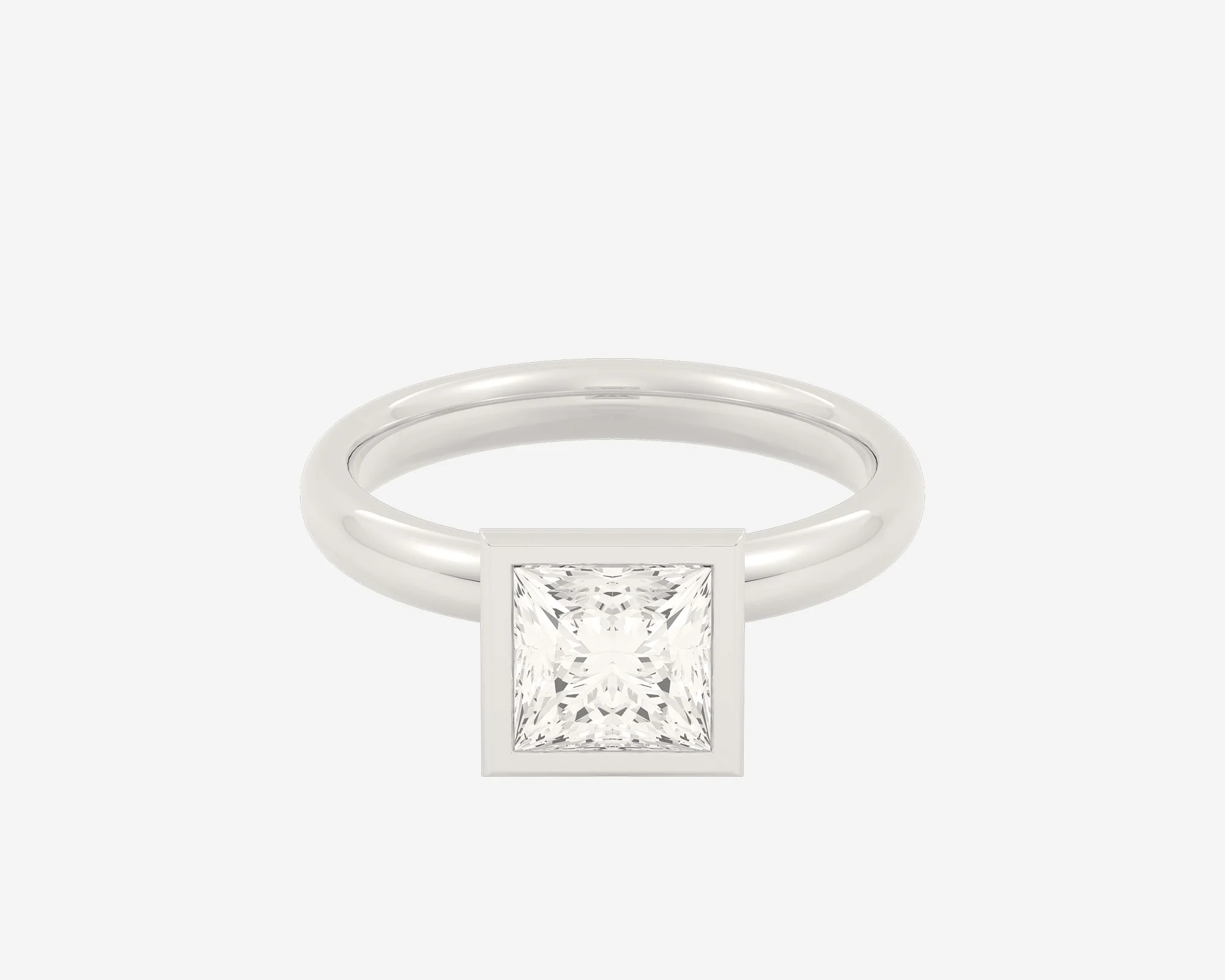 The Domed Bezel Solitaire — Princess - Image 5