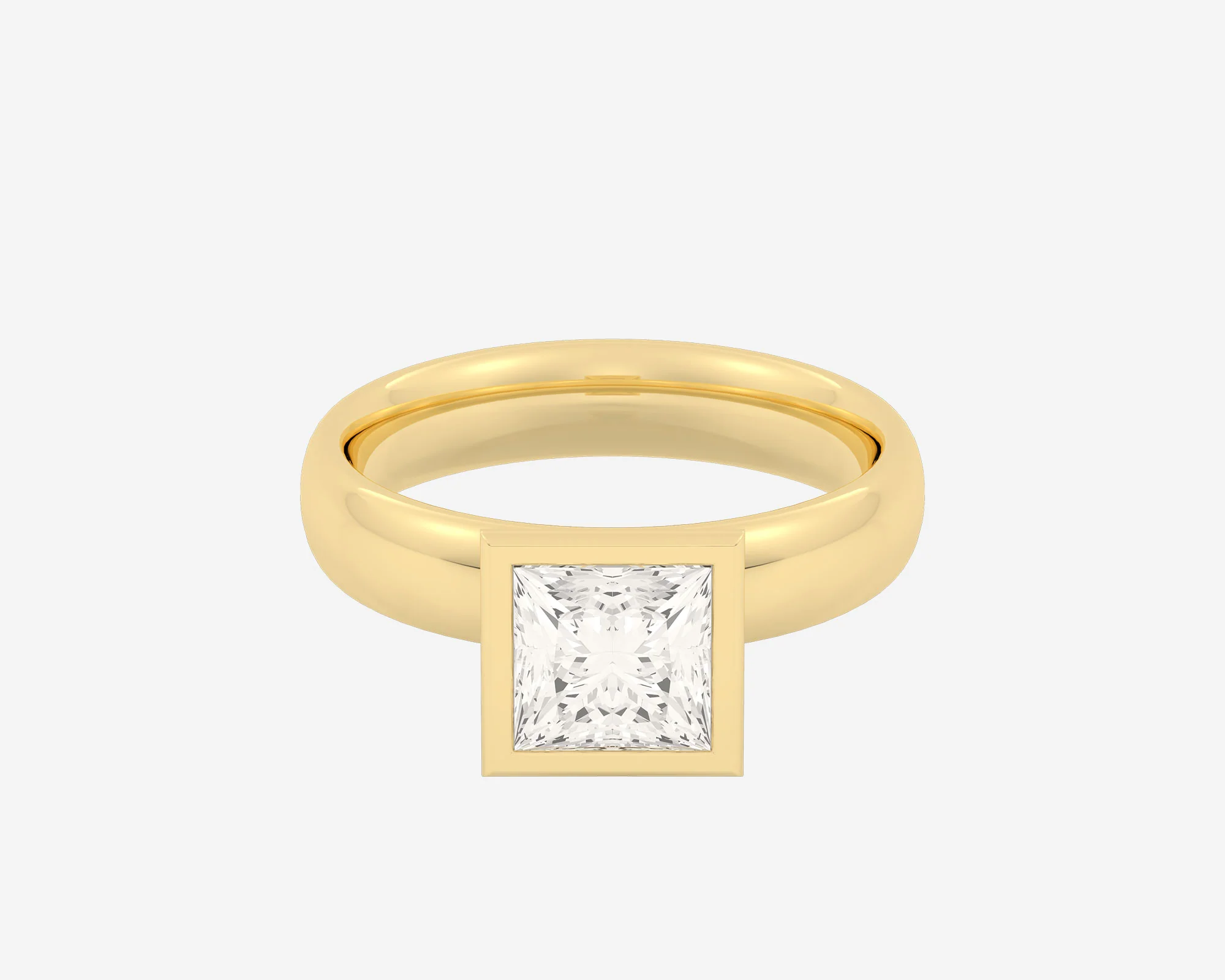 The Domed Bezel Solitaire — Princess - Image 7