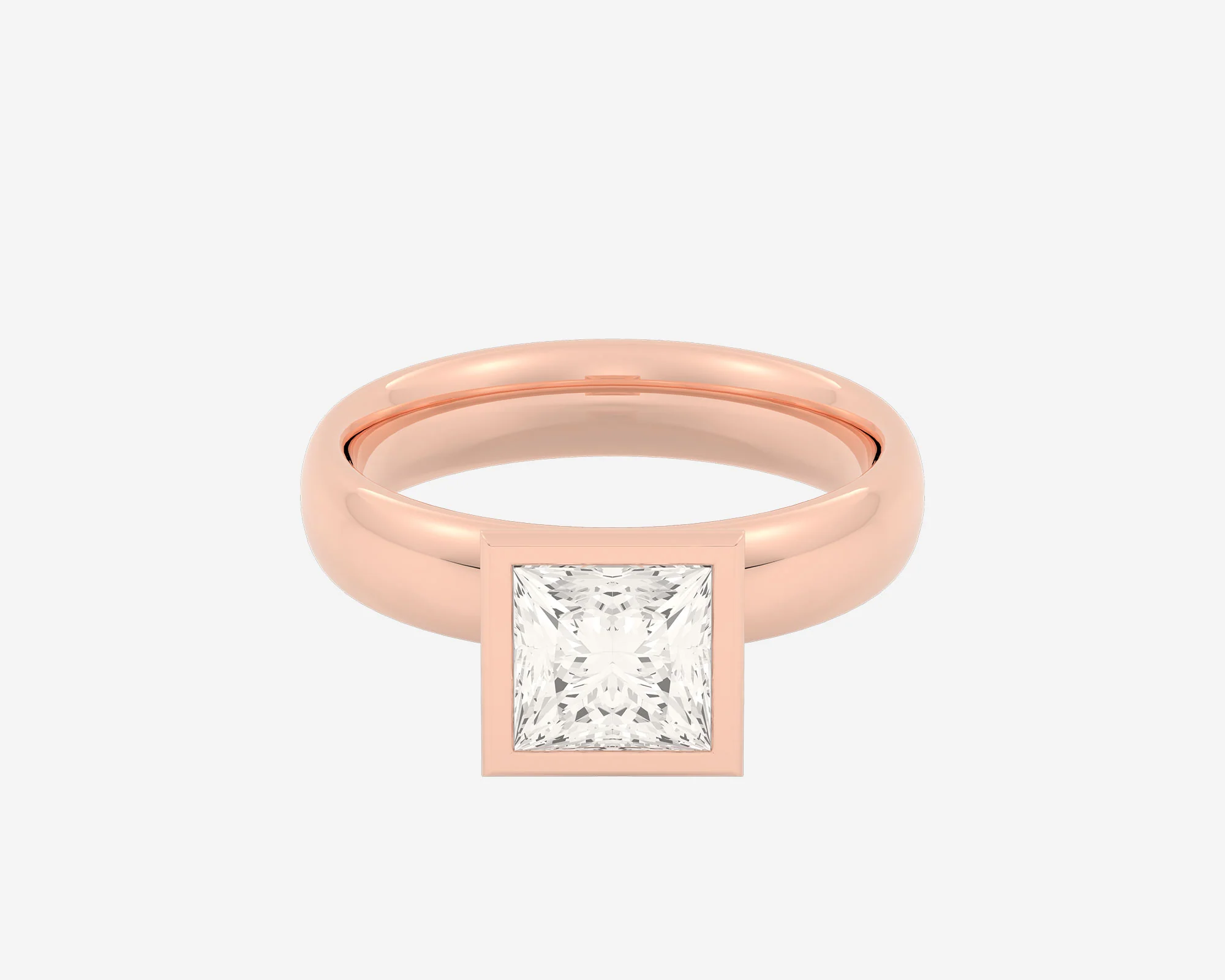 The Domed Bezel Solitaire — Princess - Image 9