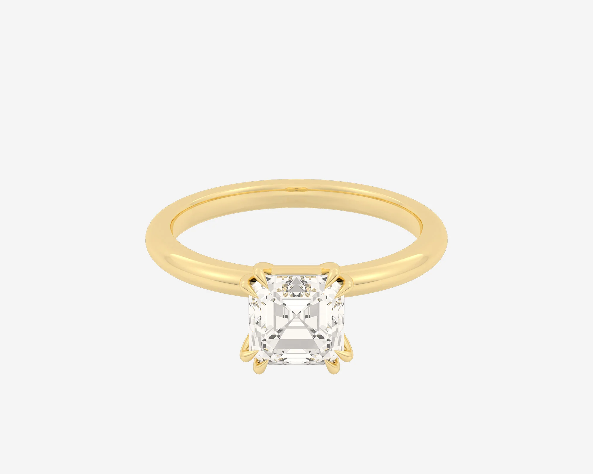 The Double Claw Solitaire — Asscher