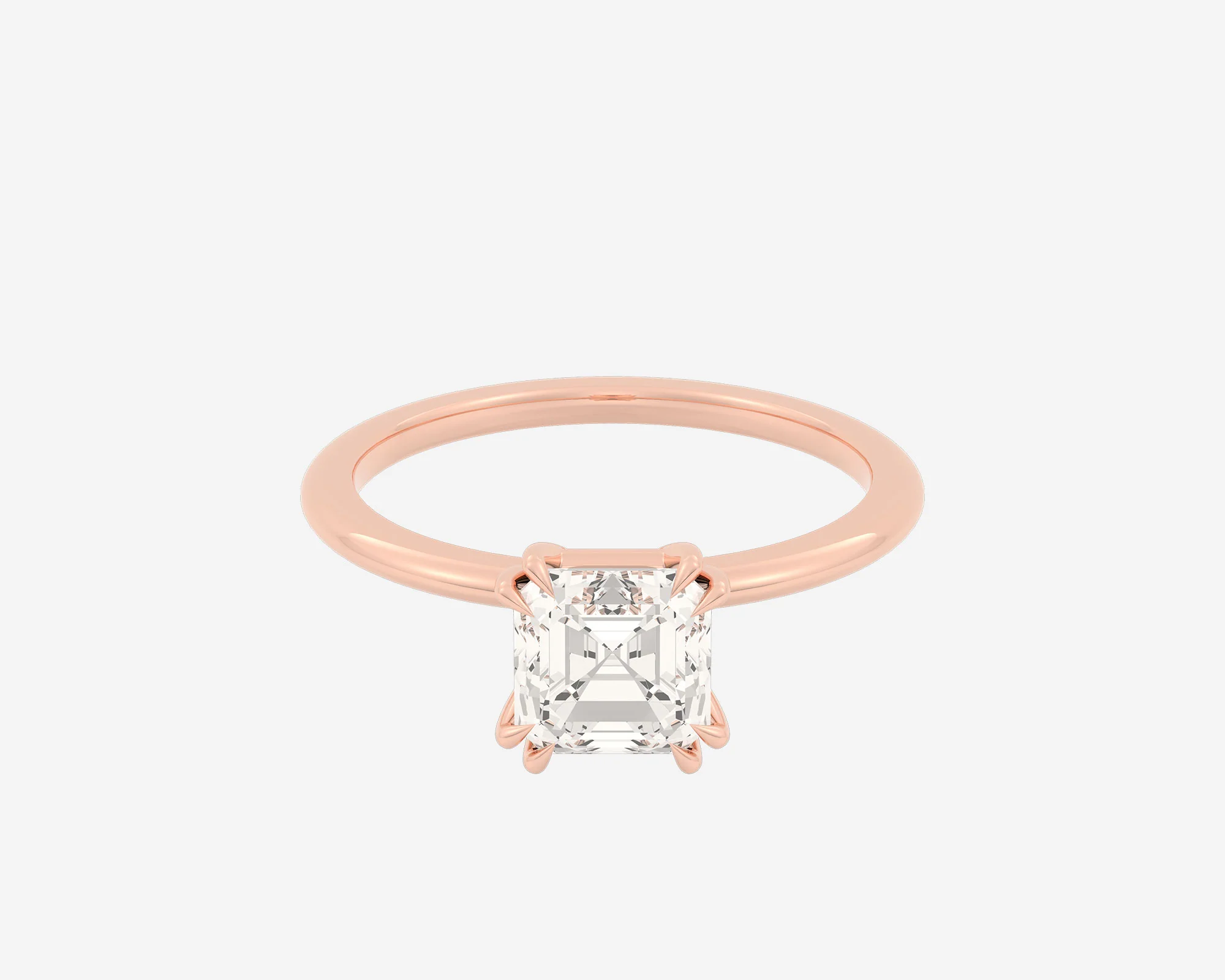 The Double Claw Solitaire — Asscher - Image 10