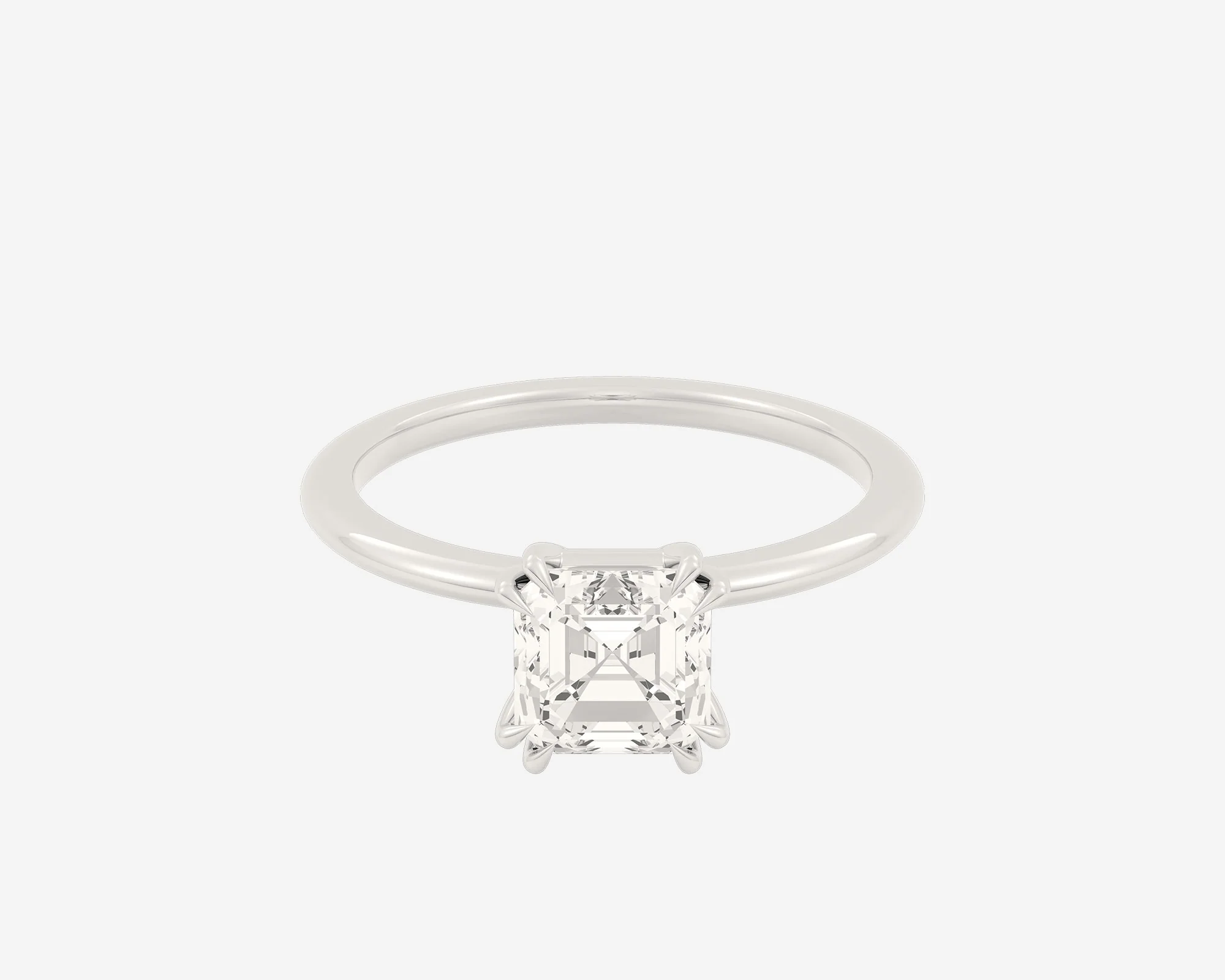 The Double Claw Solitaire — Asscher - Image 11