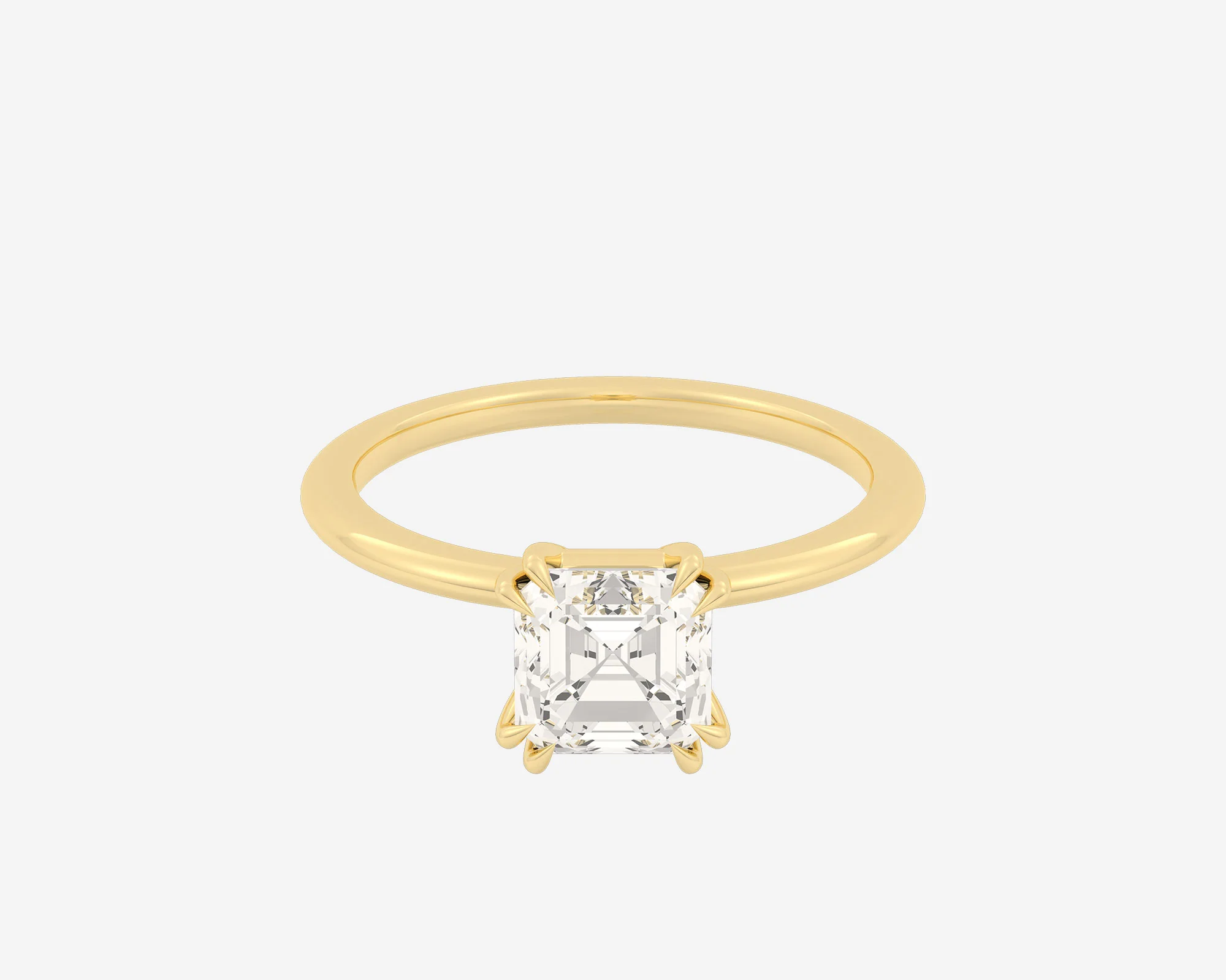 The Double Claw Solitaire — Asscher - Image 12