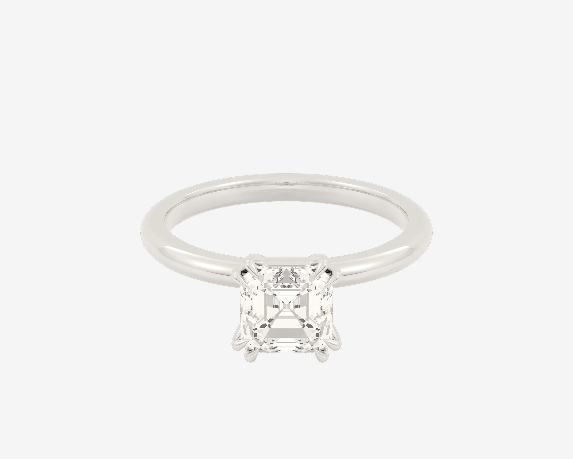 The Double Claw Solitaire — Asscher - Image 2