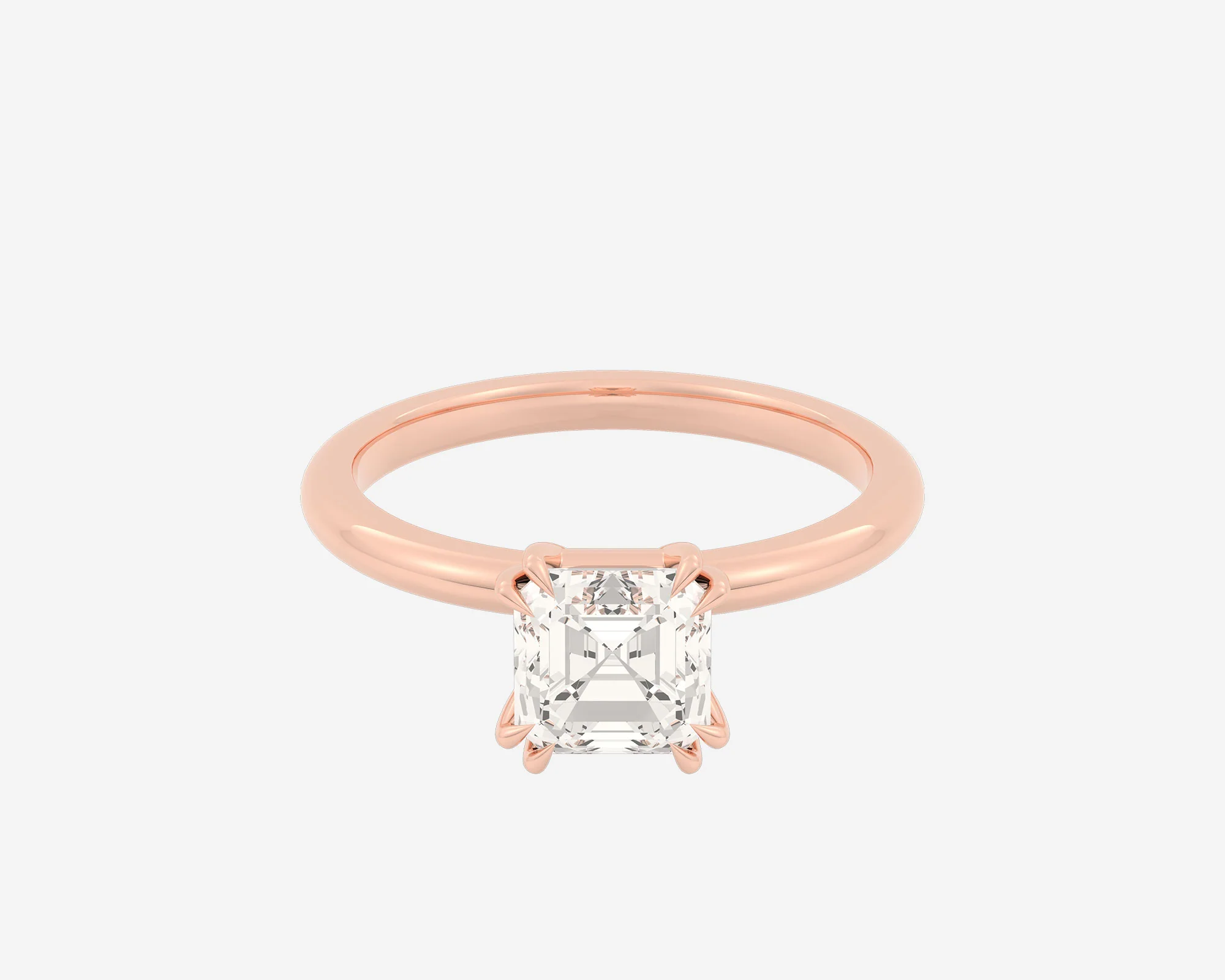 The Double Claw Solitaire — Asscher - Image 3