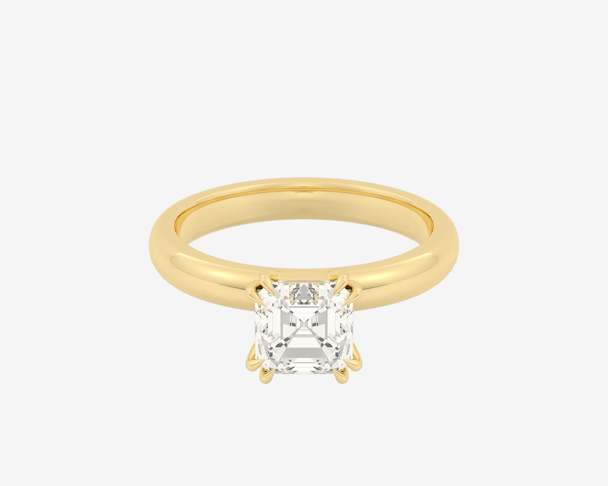 The Double Claw Solitaire — Asscher - Image 4