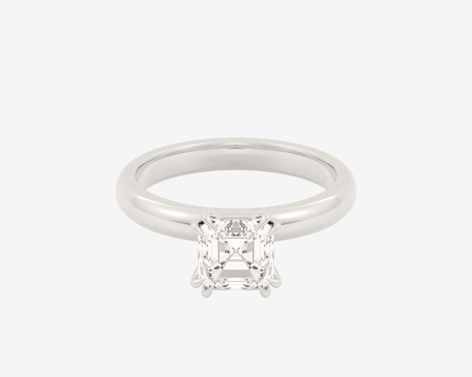 The Double Claw Solitaire — Asscher - Image 5