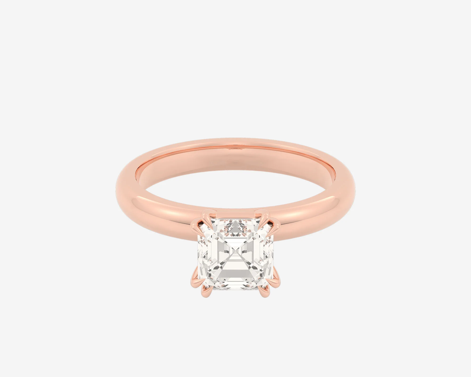 The Double Claw Solitaire — Asscher - Image 6