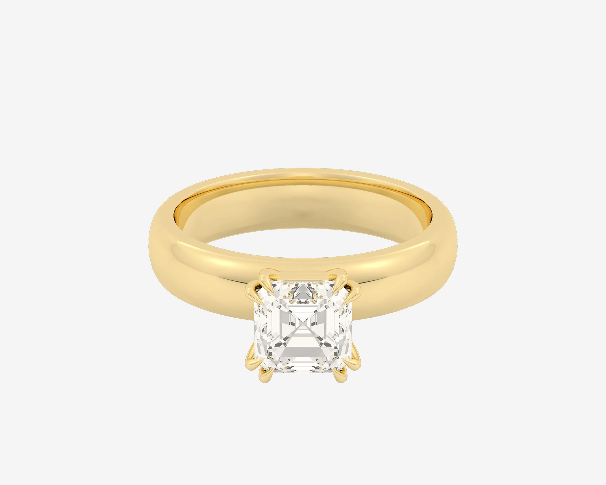 The Double Claw Solitaire — Asscher - Image 7
