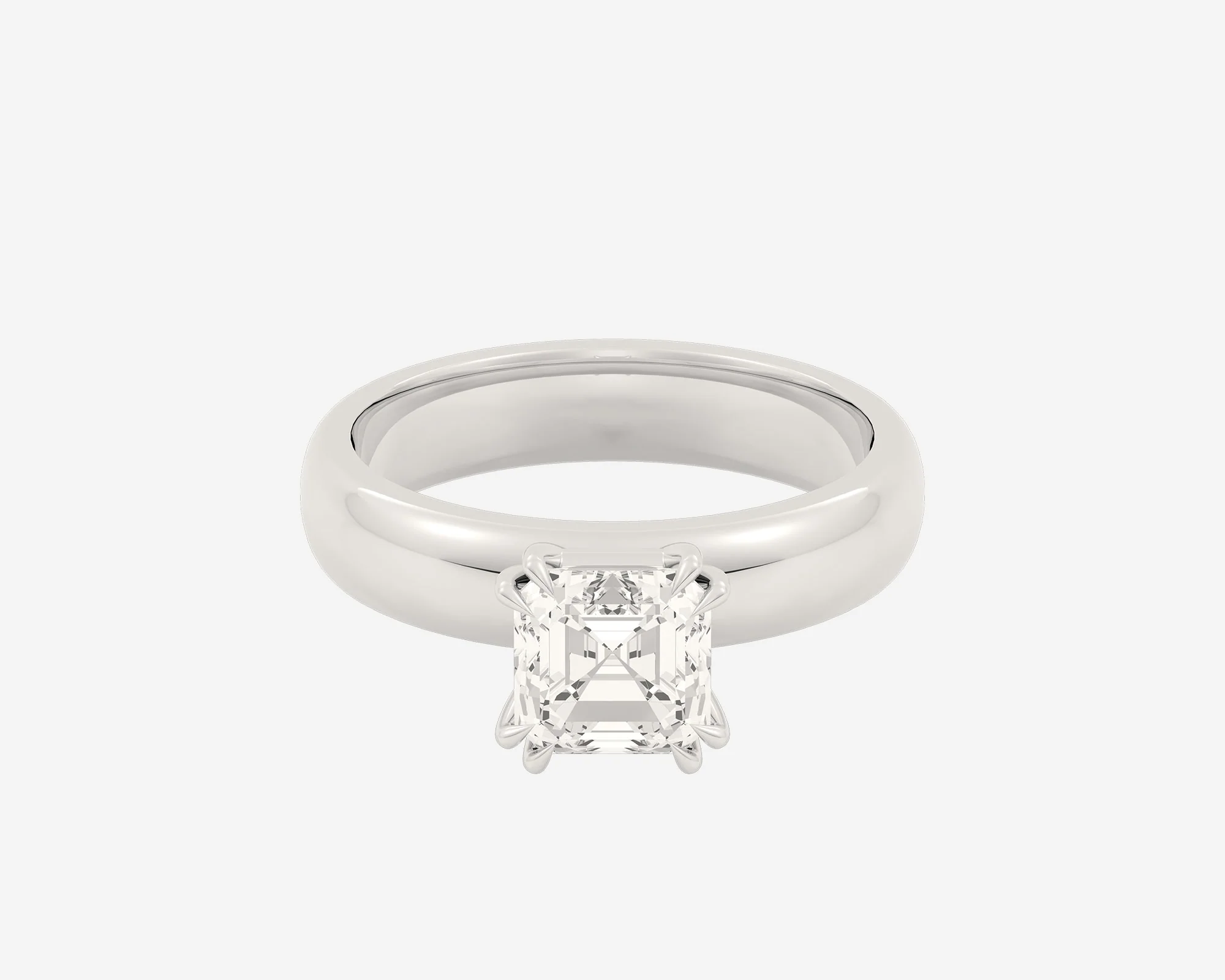 The Double Claw Solitaire — Asscher - Image 8