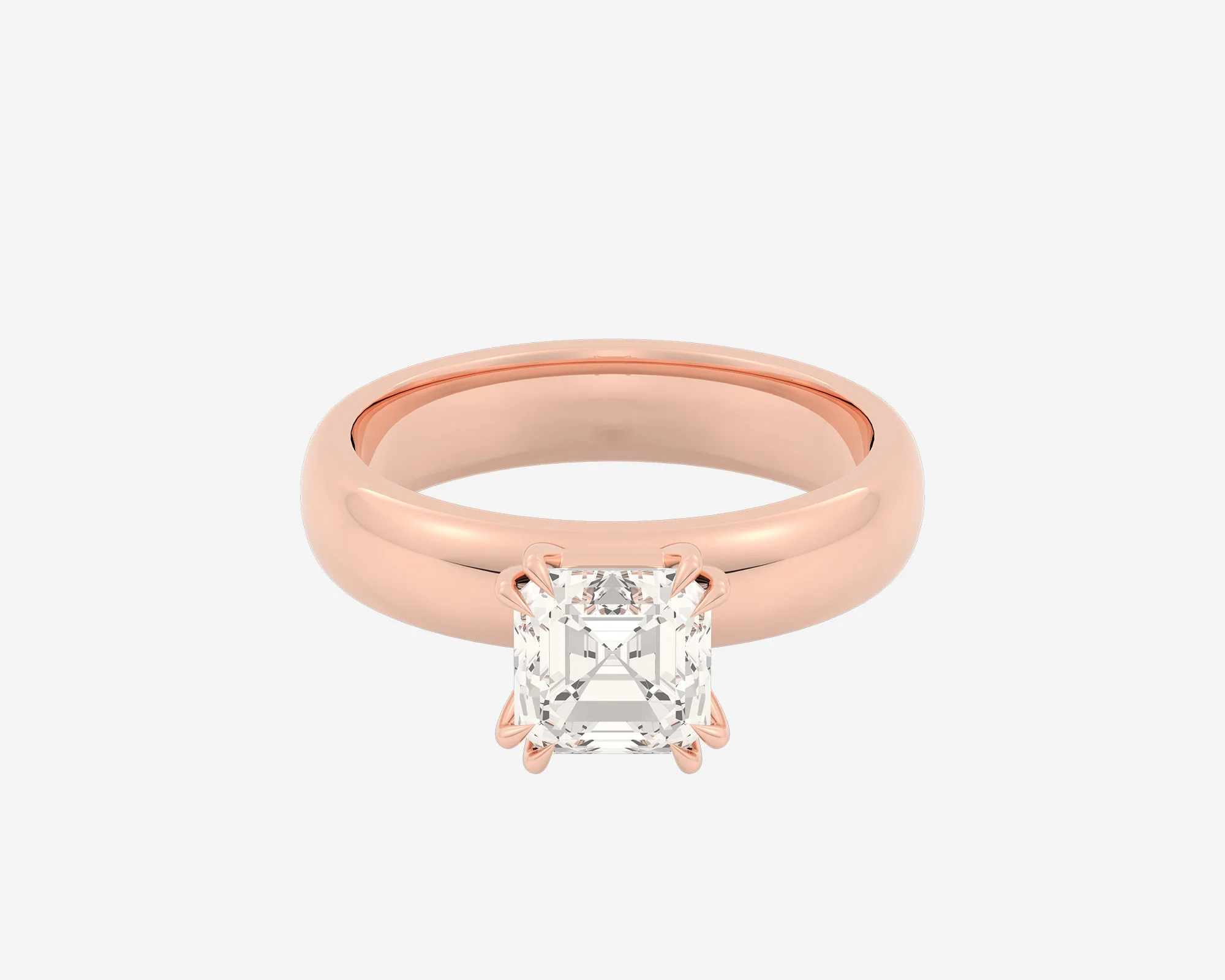 The Double Claw Solitaire — Asscher - Image 9