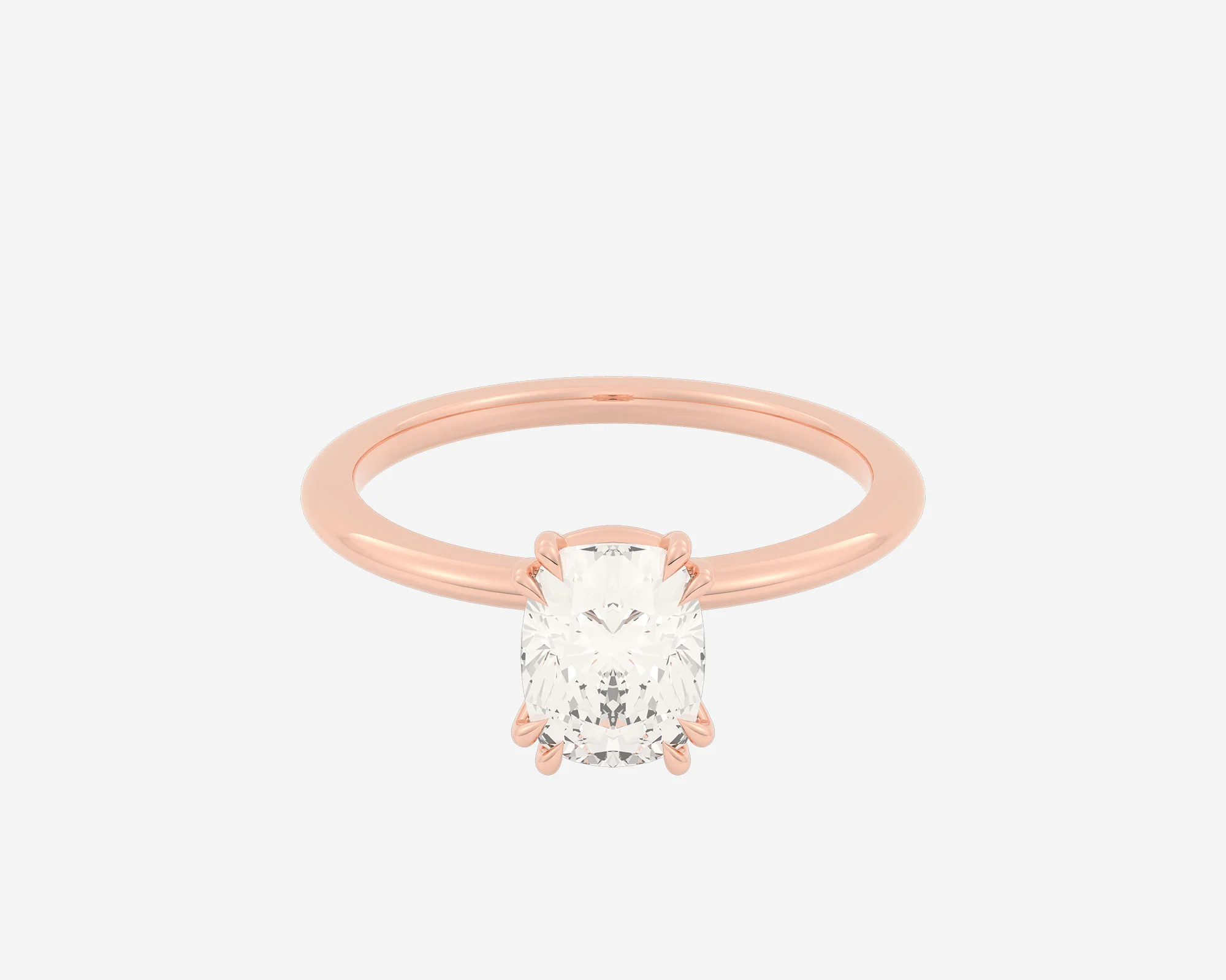 The Double Claw Solitaire — Elongated Cushion - Image 3