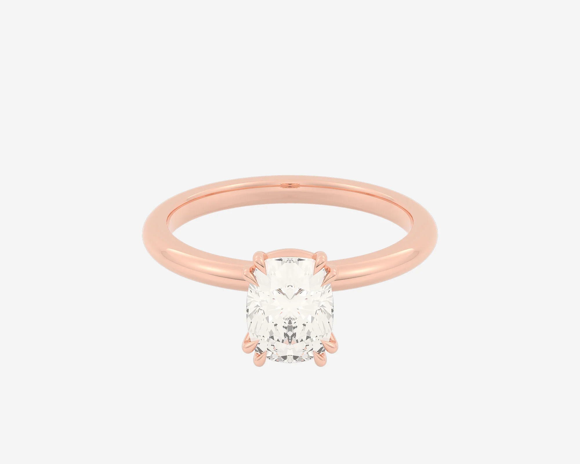 The Double Claw Solitaire — Elongated Cushion - Image 4