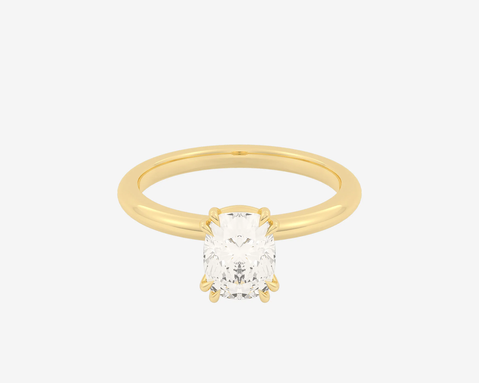 The Double Claw Solitaire — Elongated Cushion - Image 6