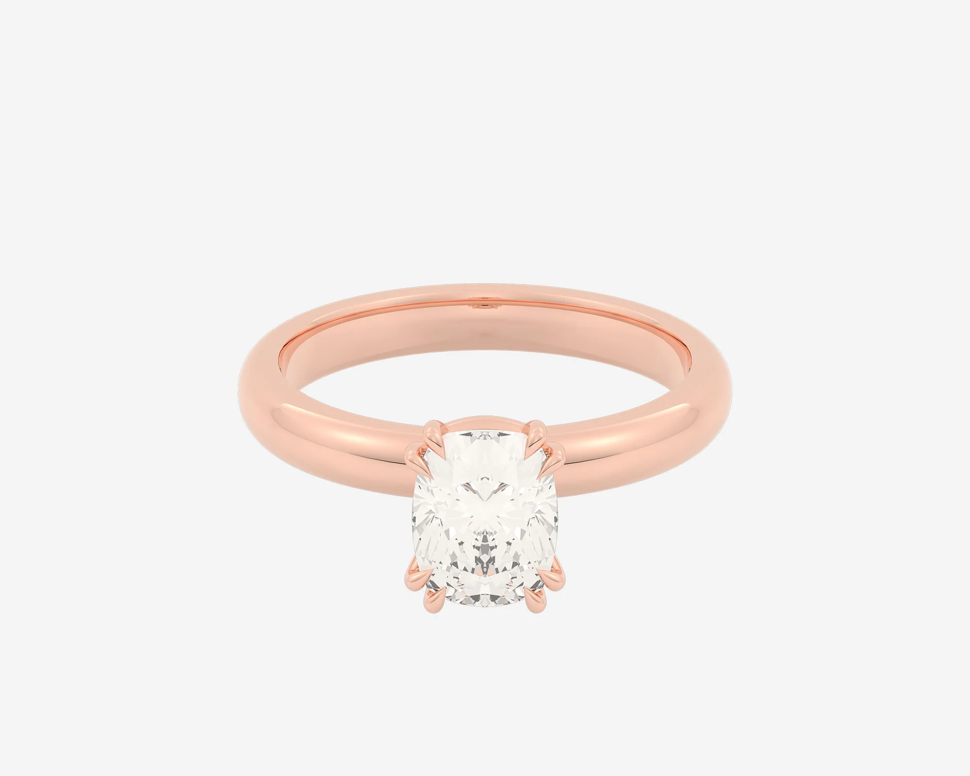 The Double Claw Solitaire — Elongated Cushion - Image 7