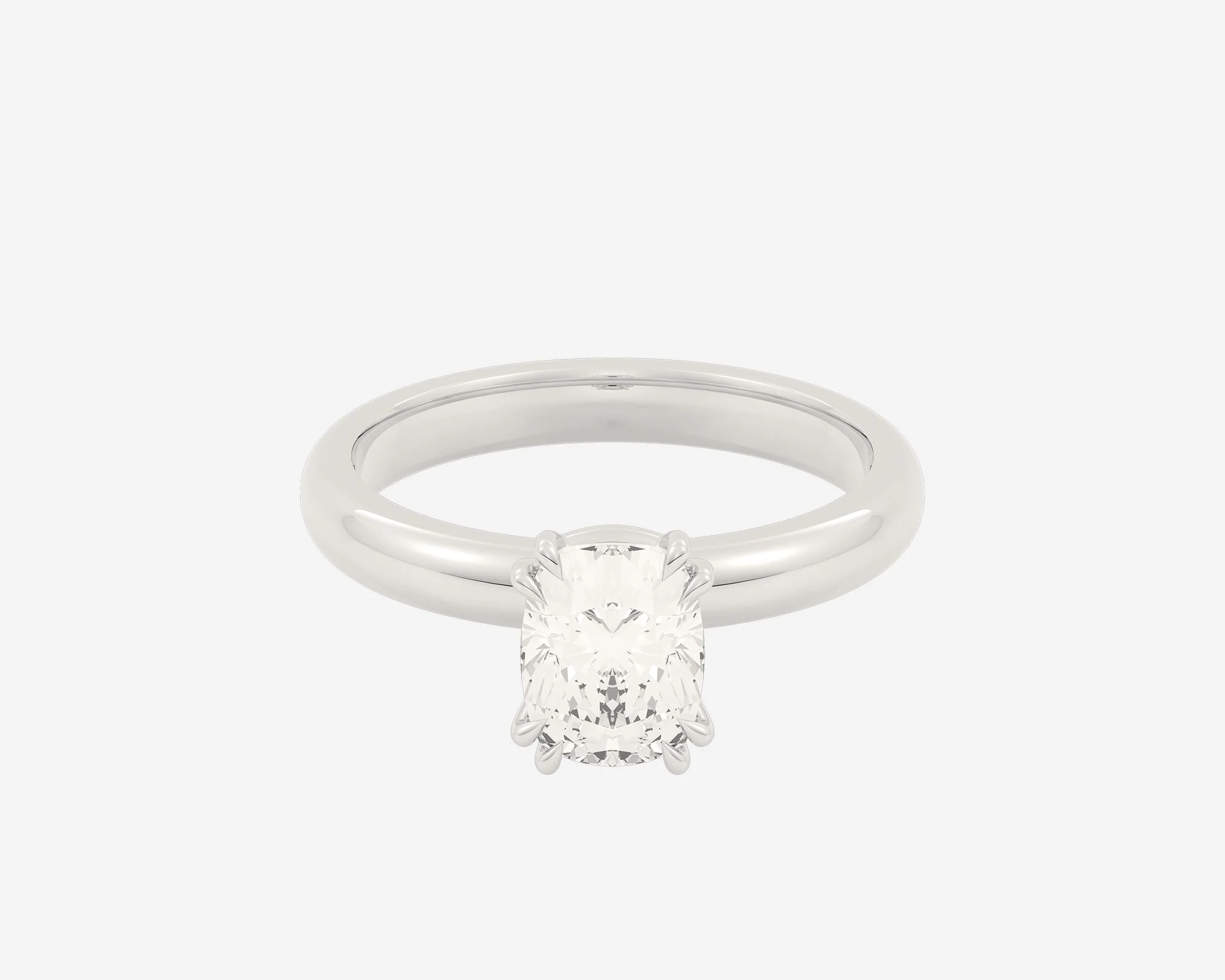 The Double Claw Solitaire — Elongated Cushion - Image 8
