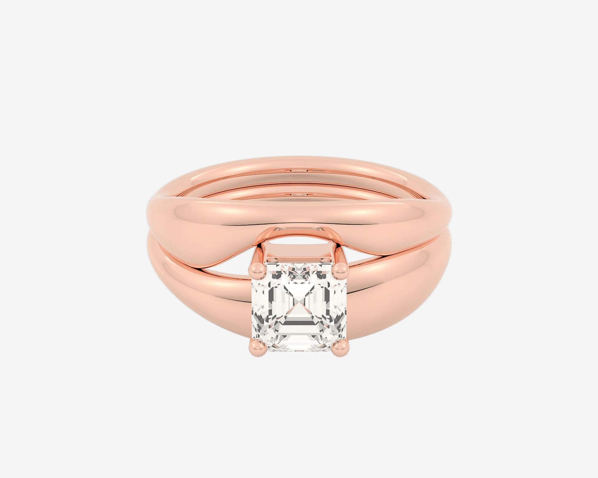 The Embrace Solitaire Set — Asscher - Image 3