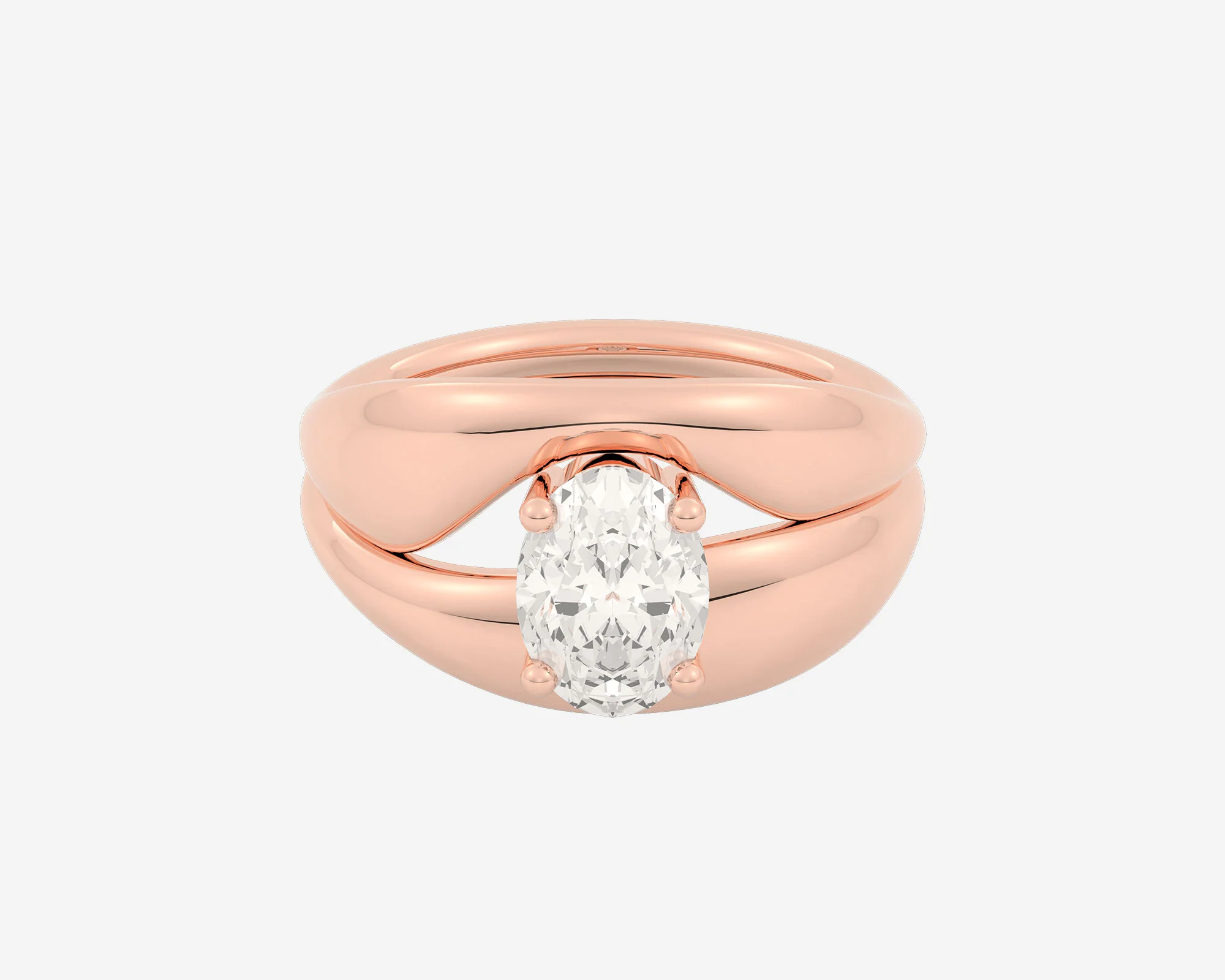 The Embrace Solitaire Set — Oval - Image 3