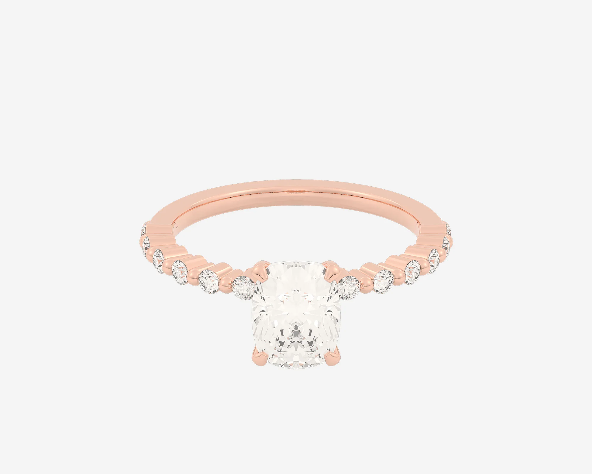 The Floating Solitaire — Elongated Cushion - Image 3