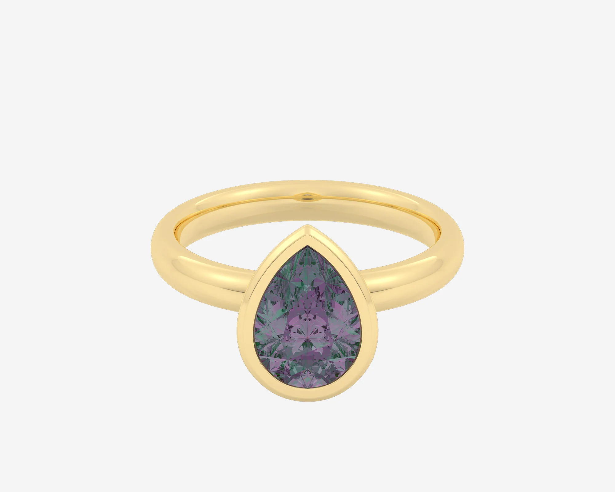 The Gem Bezel Solitaire — Pear - Image 4