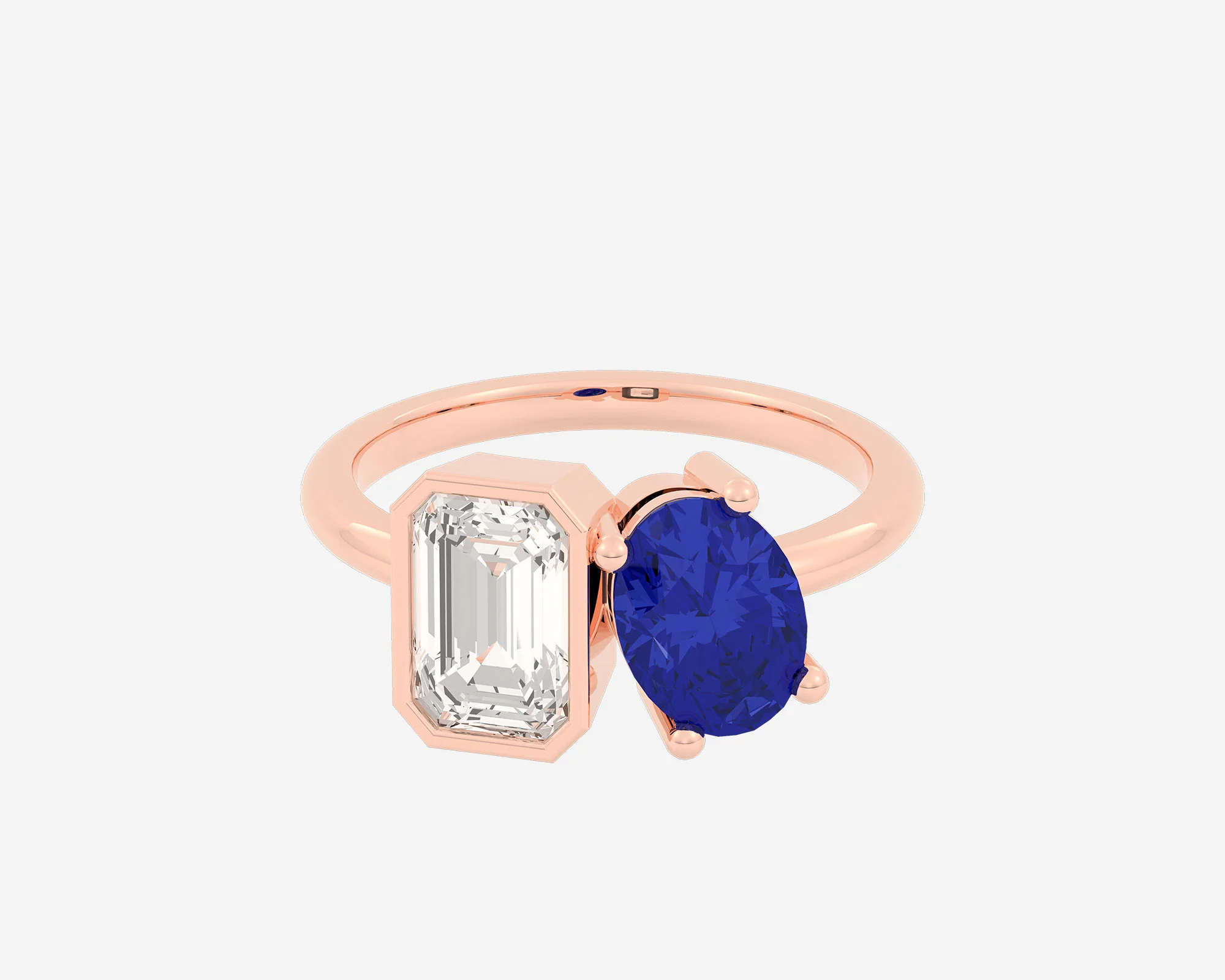 The Gem Bezel Toi et Moi — Emerald/Oval - Image 3