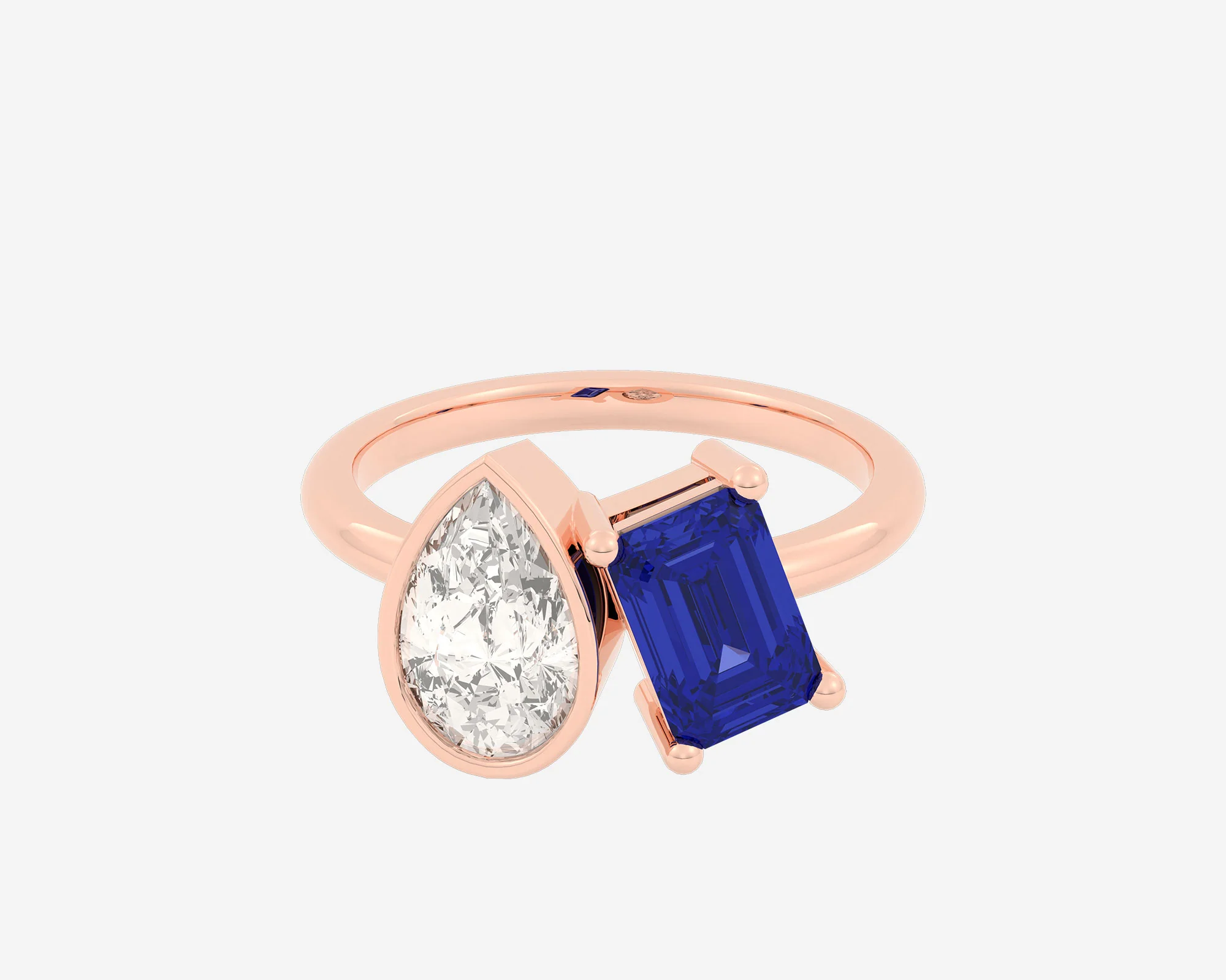 The Gem Bezel Toi et Moi — Pear/Emerald - Image 3