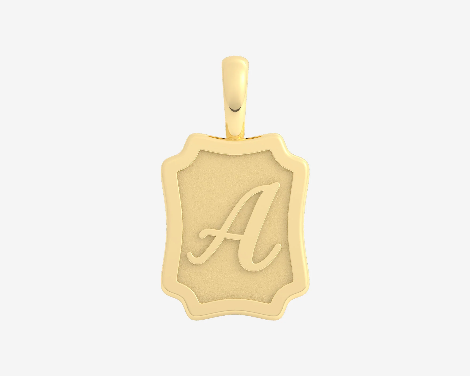 The Large Portrait Initial Pendant