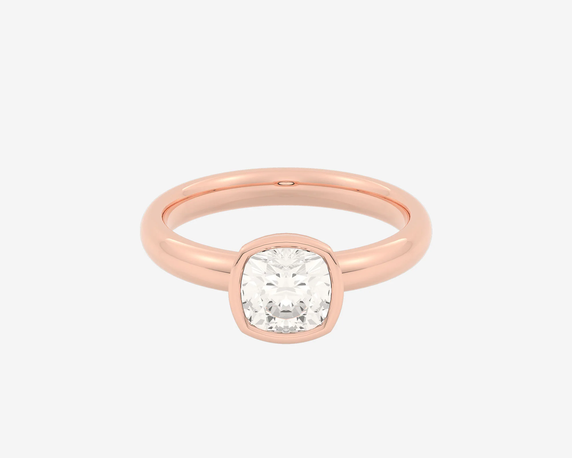 The Low Set Bezel Solitaire — Cushion - Image 6