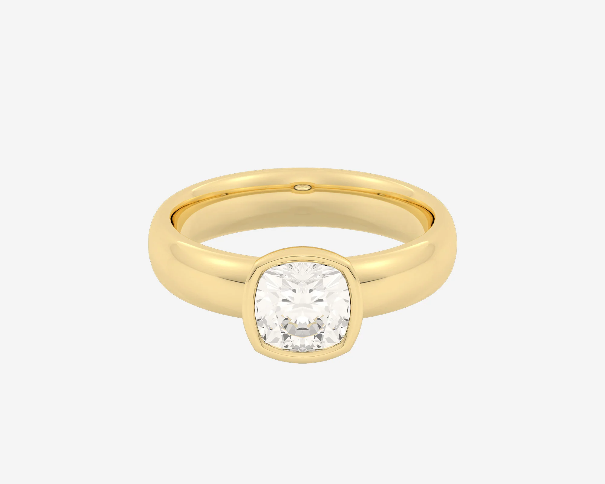 The Low Set Bezel Solitaire — Cushion - Image 8