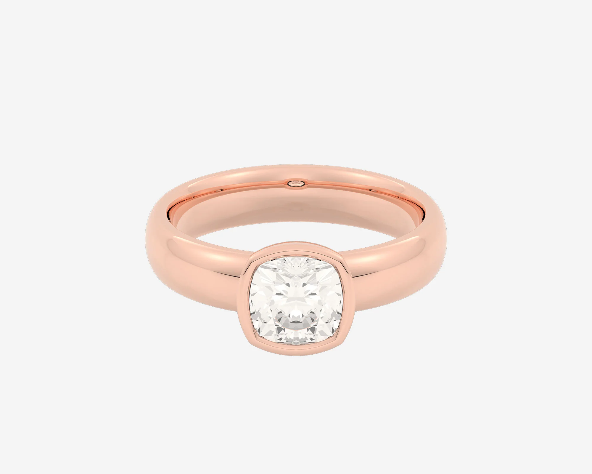 The Low Set Bezel Solitaire — Cushion - Image 9