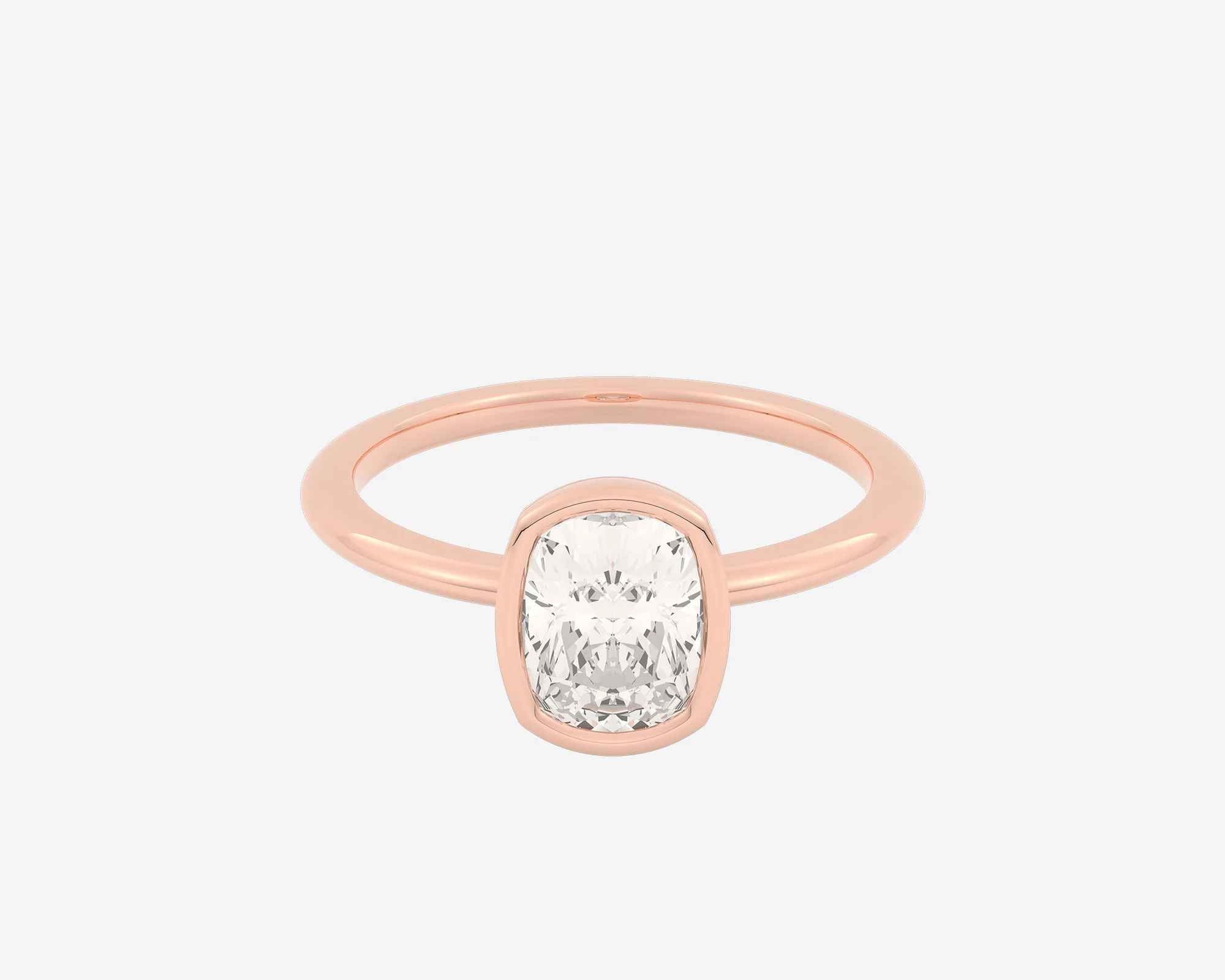 The Low Set Bezel Solitaire — Elongated Cushion - Image 3