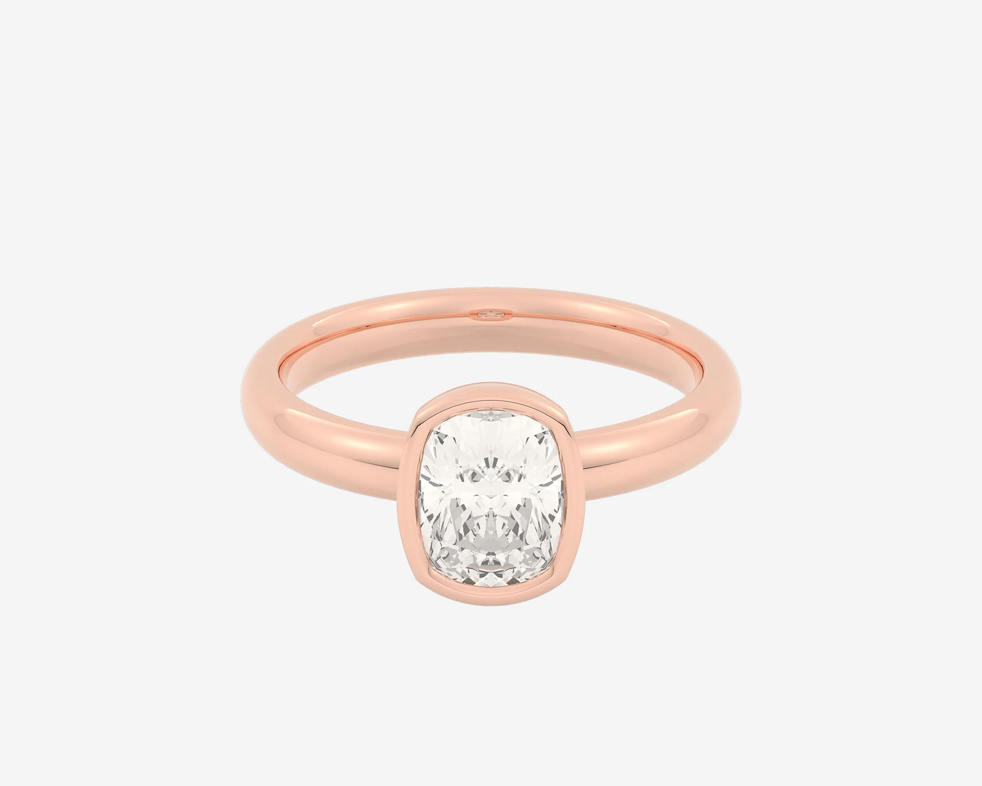 The Low Set Bezel Solitaire — Elongated Cushion - Image 4