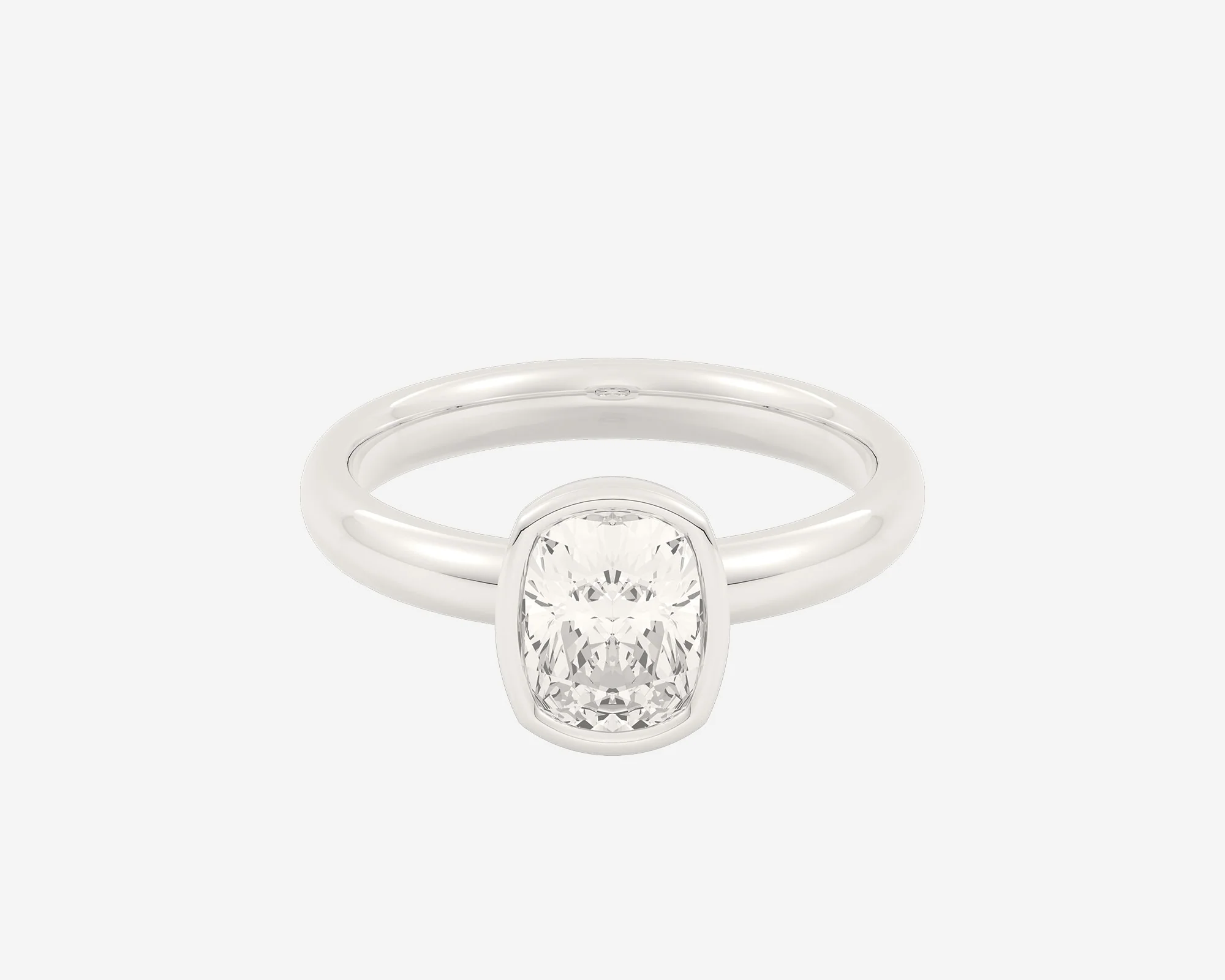 The Low Set Bezel Solitaire — Elongated Cushion - Image 5