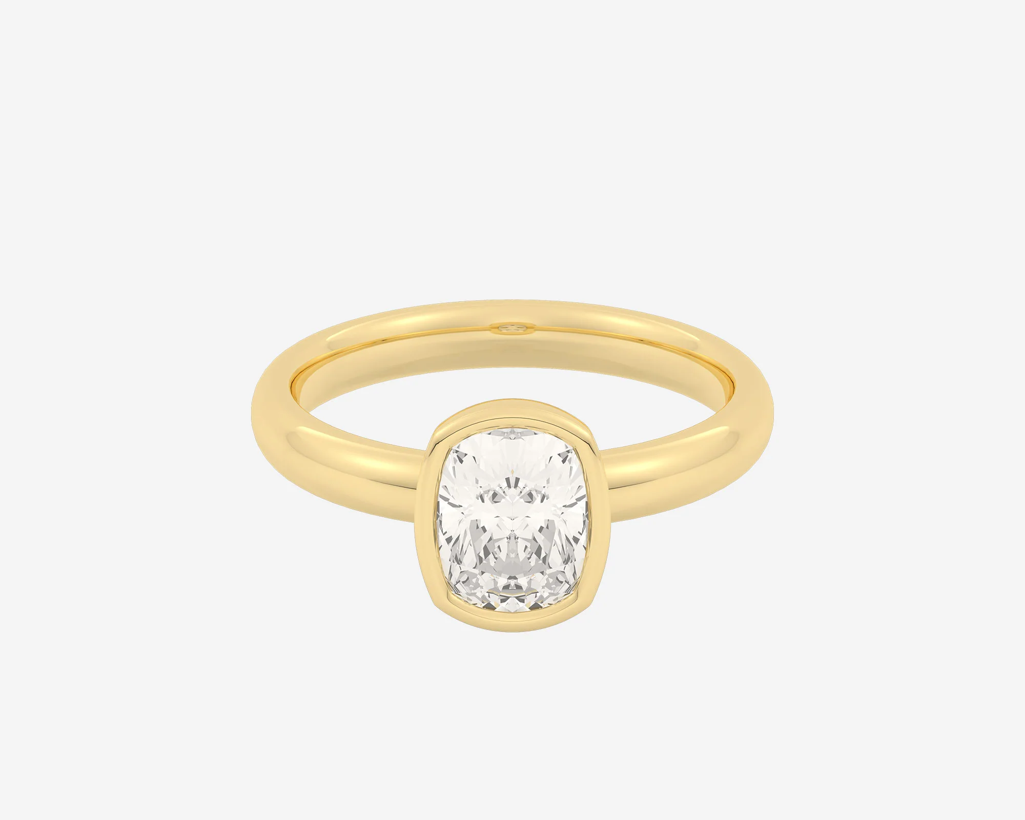 The Low Set Bezel Solitaire — Elongated Cushion - Image 6