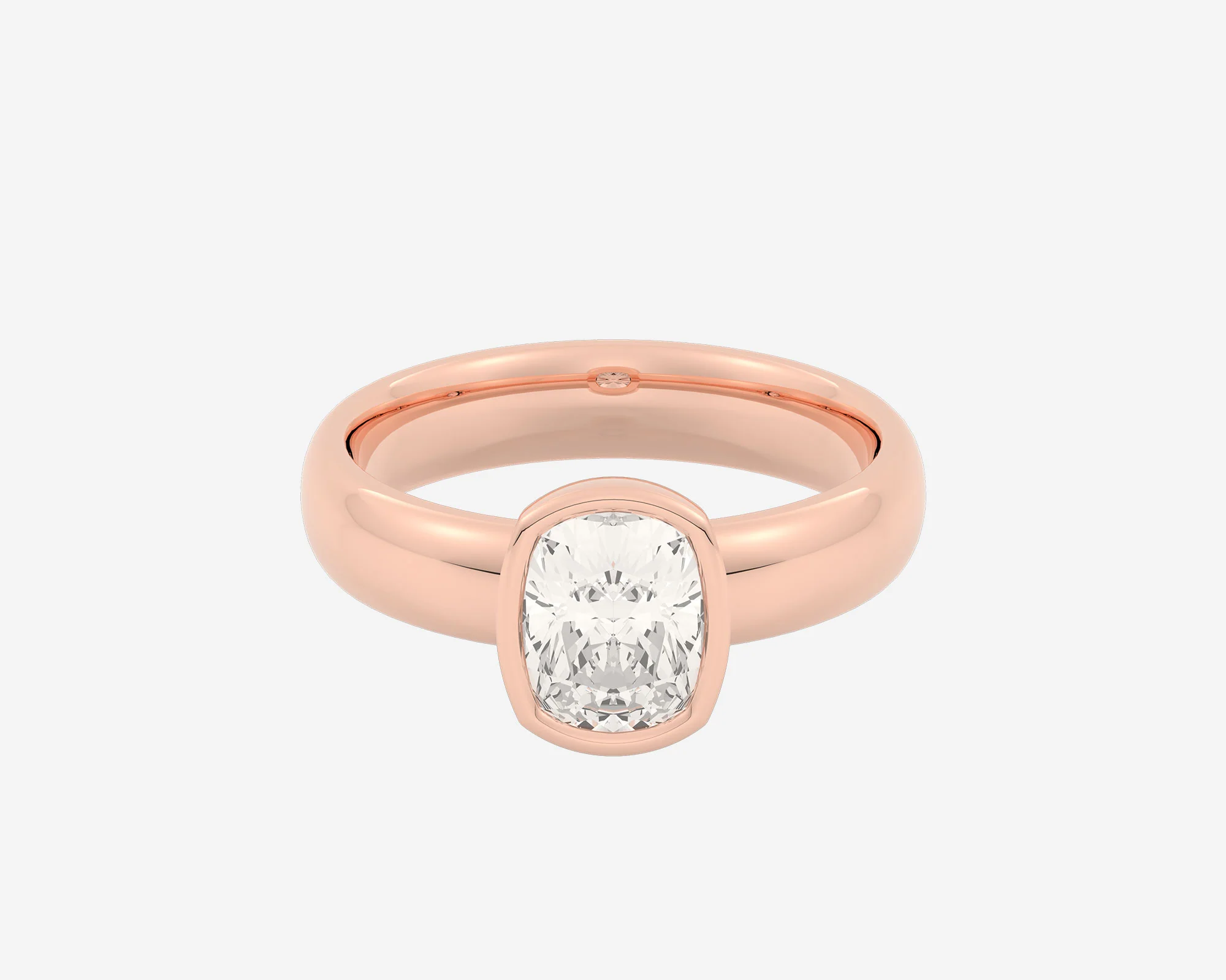 The Low Set Bezel Solitaire — Elongated Cushion - Image 7